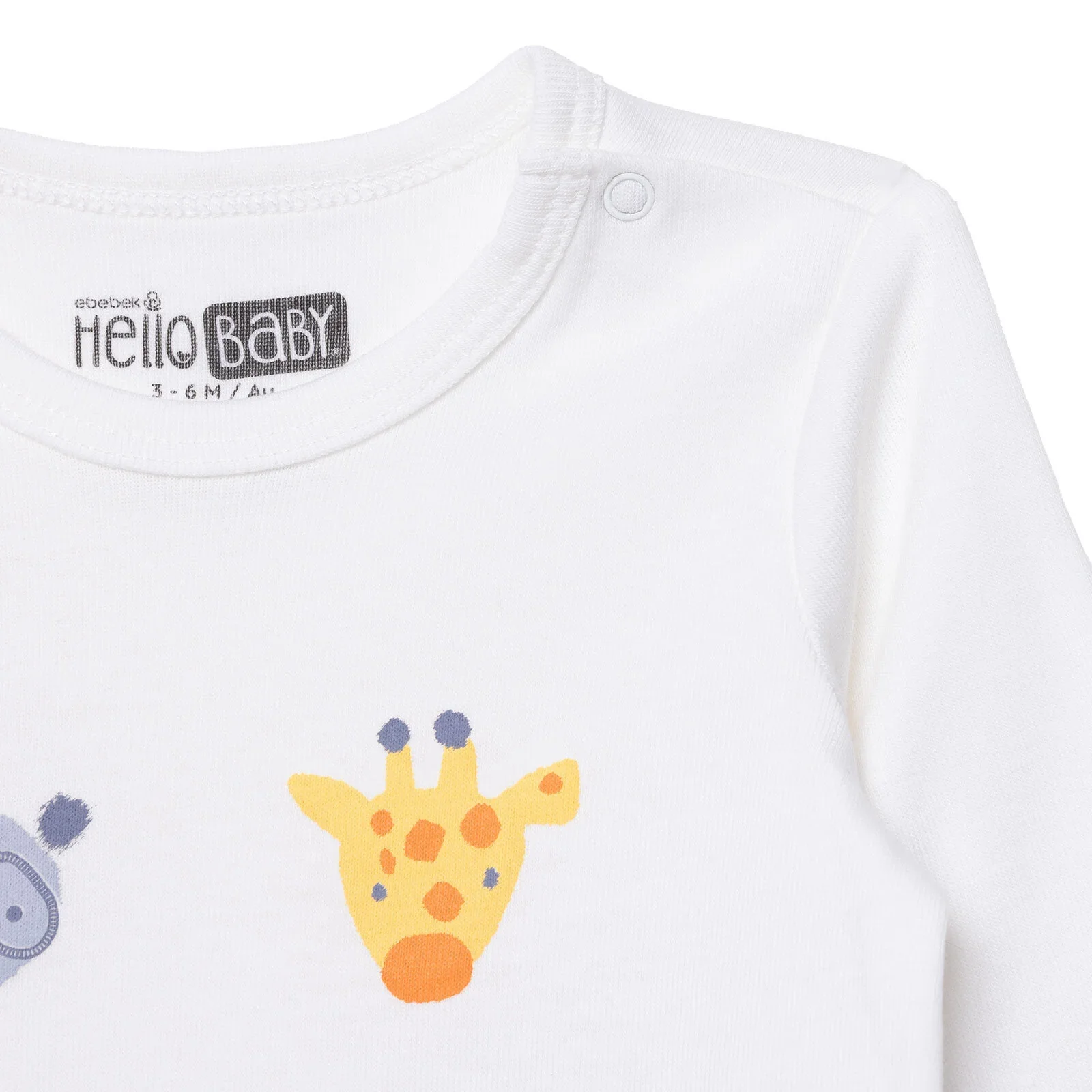HelloBaby Long Sleeve Body 2 Pack - Ecru - Image 3