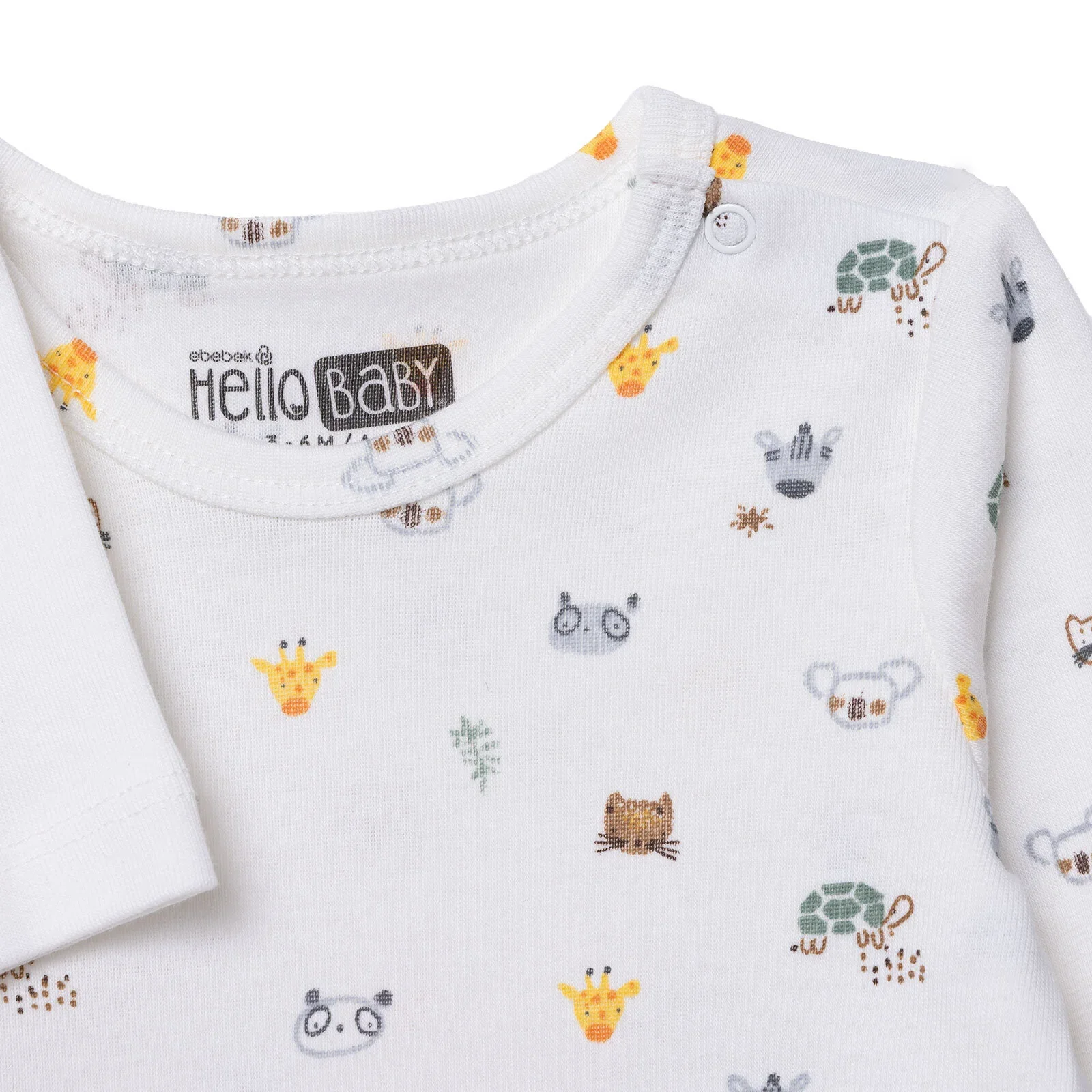 HelloBaby Long Sleeve Body 2 Pack - Ecru - Image 5