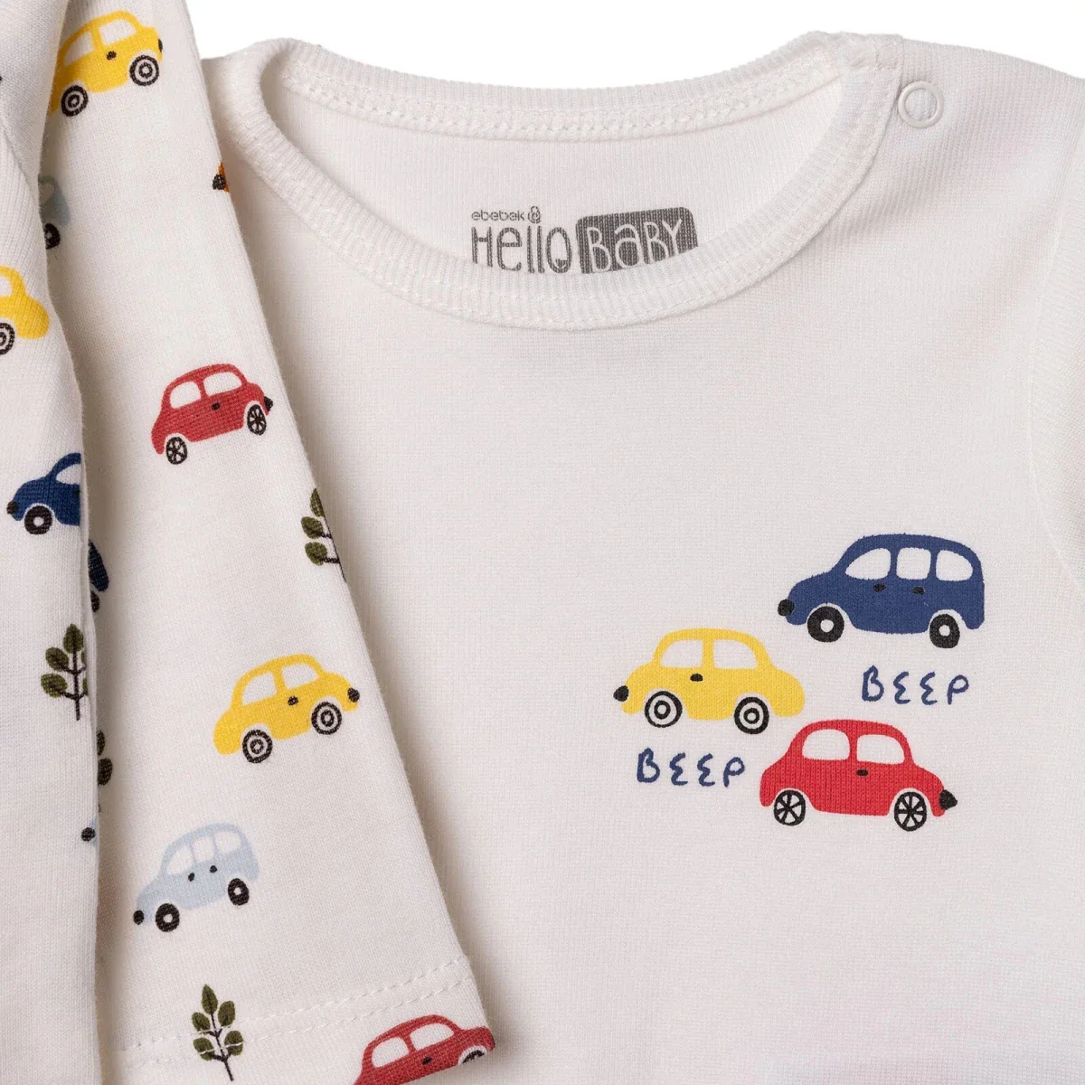HelloBaby Long Sleeve Body 2 pcs - Ecru - Image 4