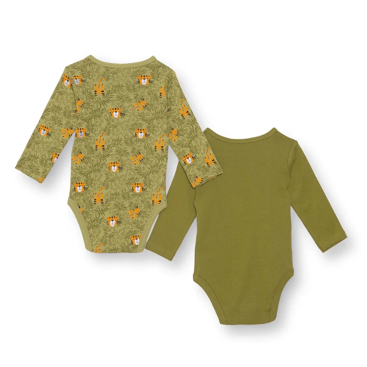 HelloBaby Long Sleeve Body 2 pcs - Khaki - Image 2
