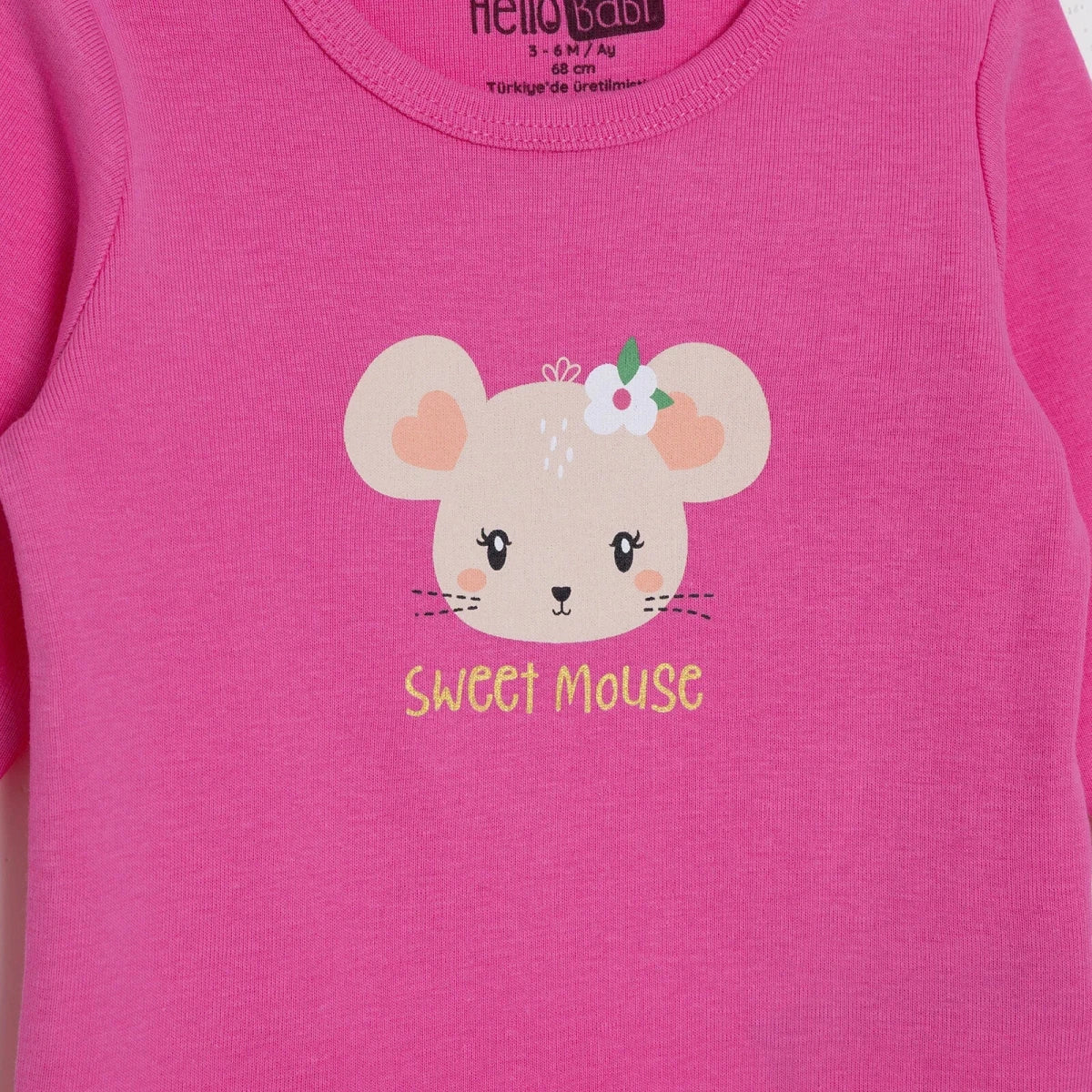 HelloBaby Long Sleeve Body 2 pcs - Pink - Image 4