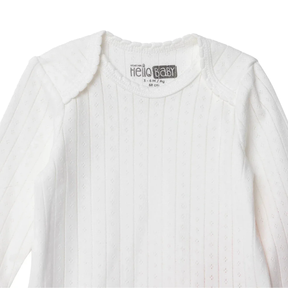 HelloBaby Long Sleeve Body 2 pcs - Ecru - Image 4