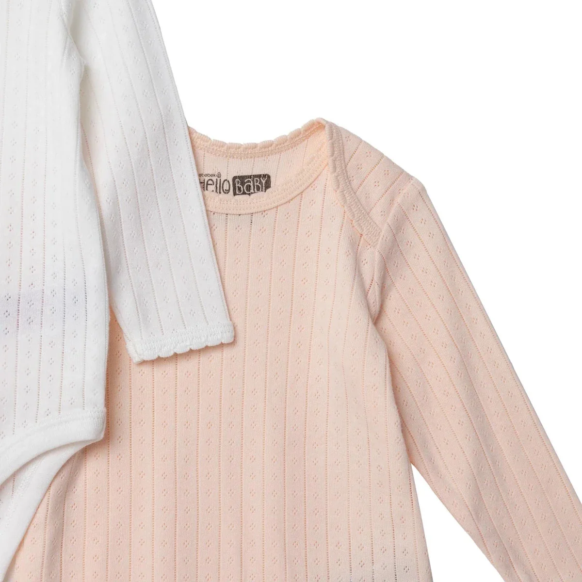 HelloBaby Long Sleeve Body 2 pcs - Ecru - Image 5