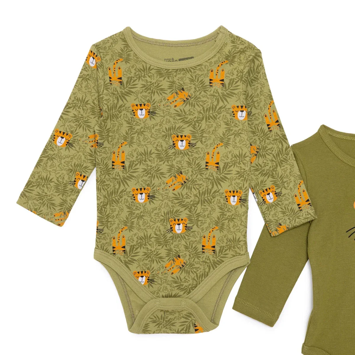 HelloBaby Long Sleeve Body 2 pcs - Khaki - Image 4