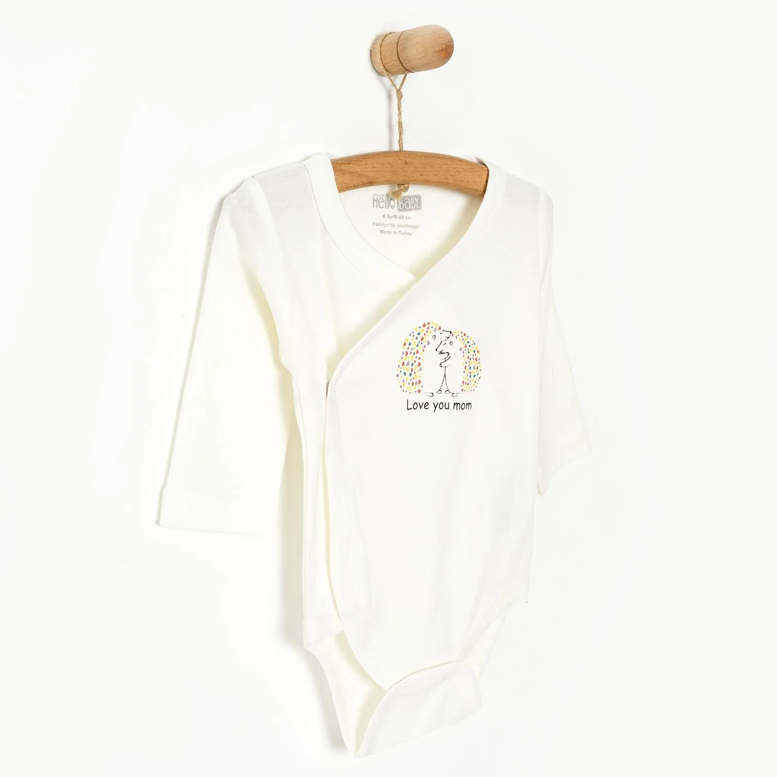 HelloBaby Long Sleeve Bodysuit - Ecru - Image 2