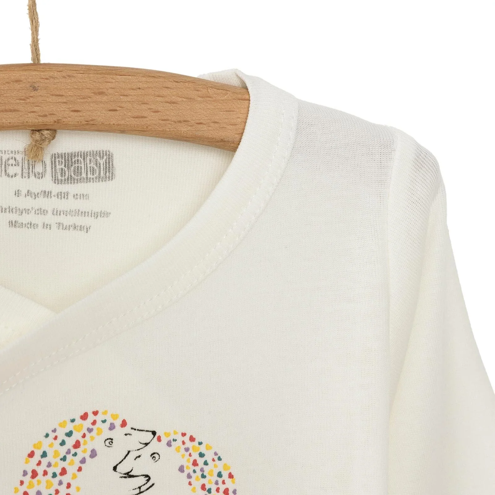 HelloBaby Long Sleeve Bodysuit - Ecru - Image 5