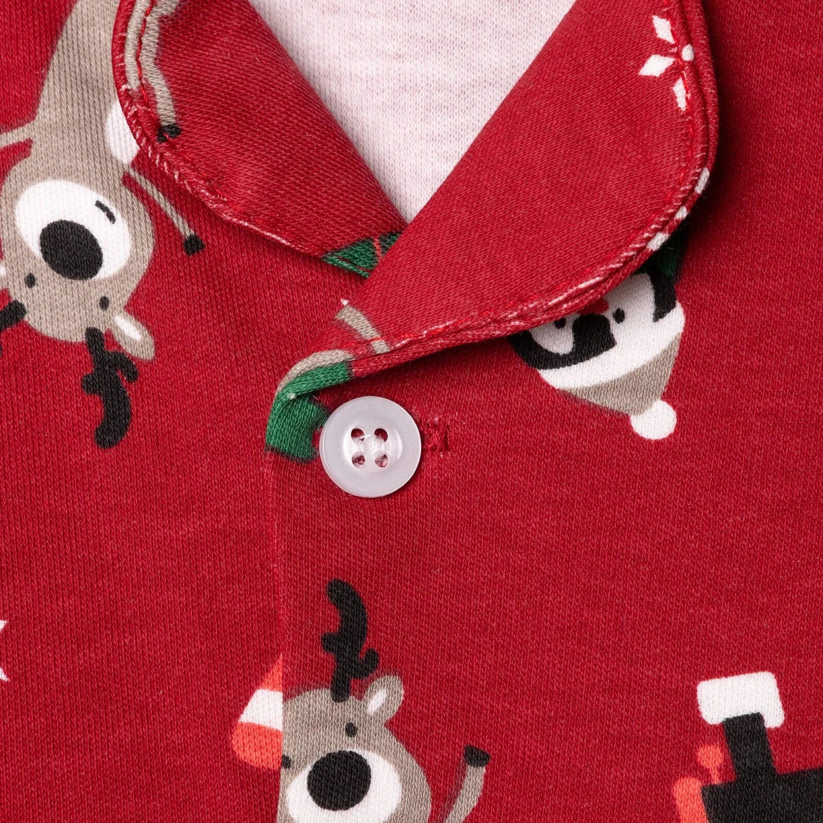 HelloBaby Christmas Baby Boy Long Sleeve Pyjamas Set - Red - Image 4