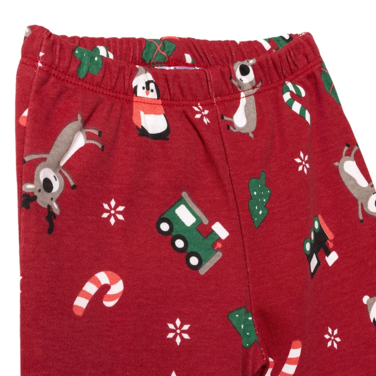 HelloBaby Christmas Baby Boy Long Sleeve Pyjamas Set - Red - Image 6