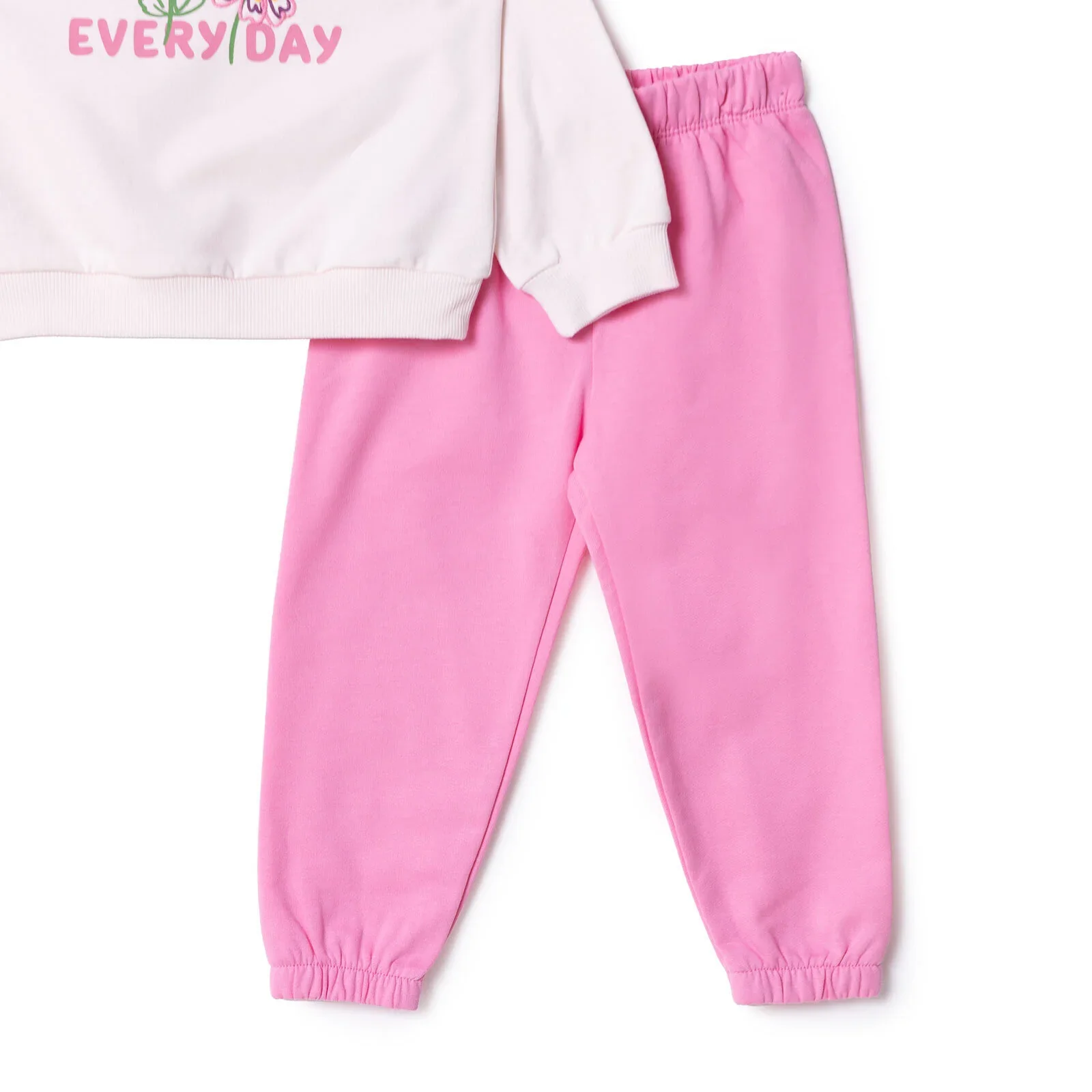 HelloBaby Motto Girl Jogging Set - Light Pink - Image 4