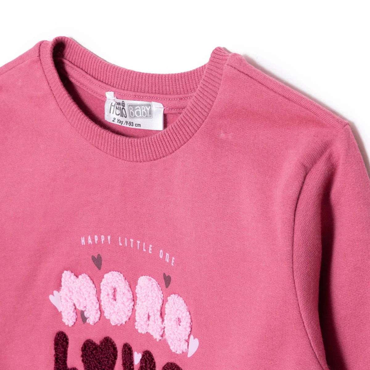 HelloBaby Motto Girl Sweatshirt- Legging - Light Rose - Image 3