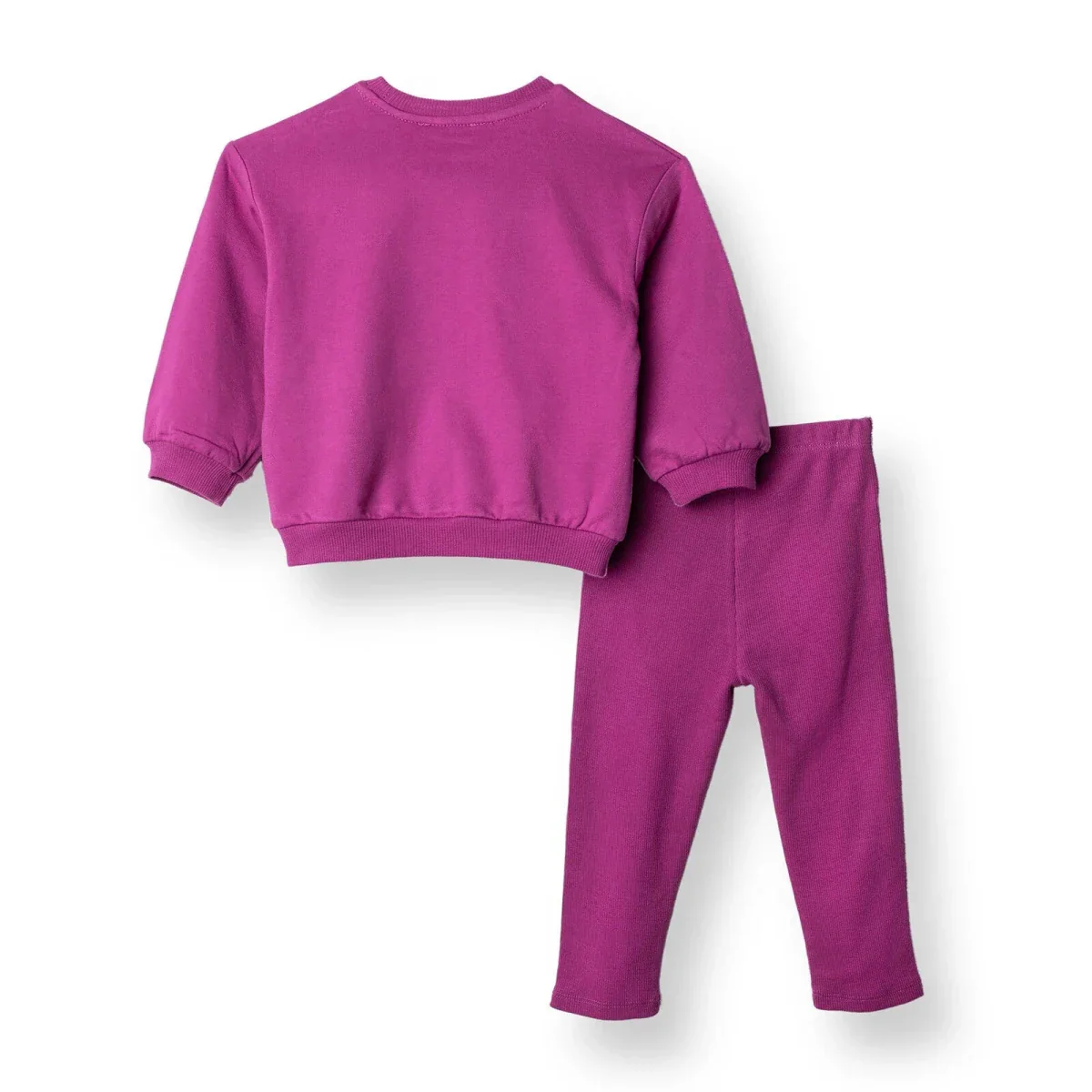 HelloBaby Motto Girl Sweatshirt- Leggings - Purple - Image 2