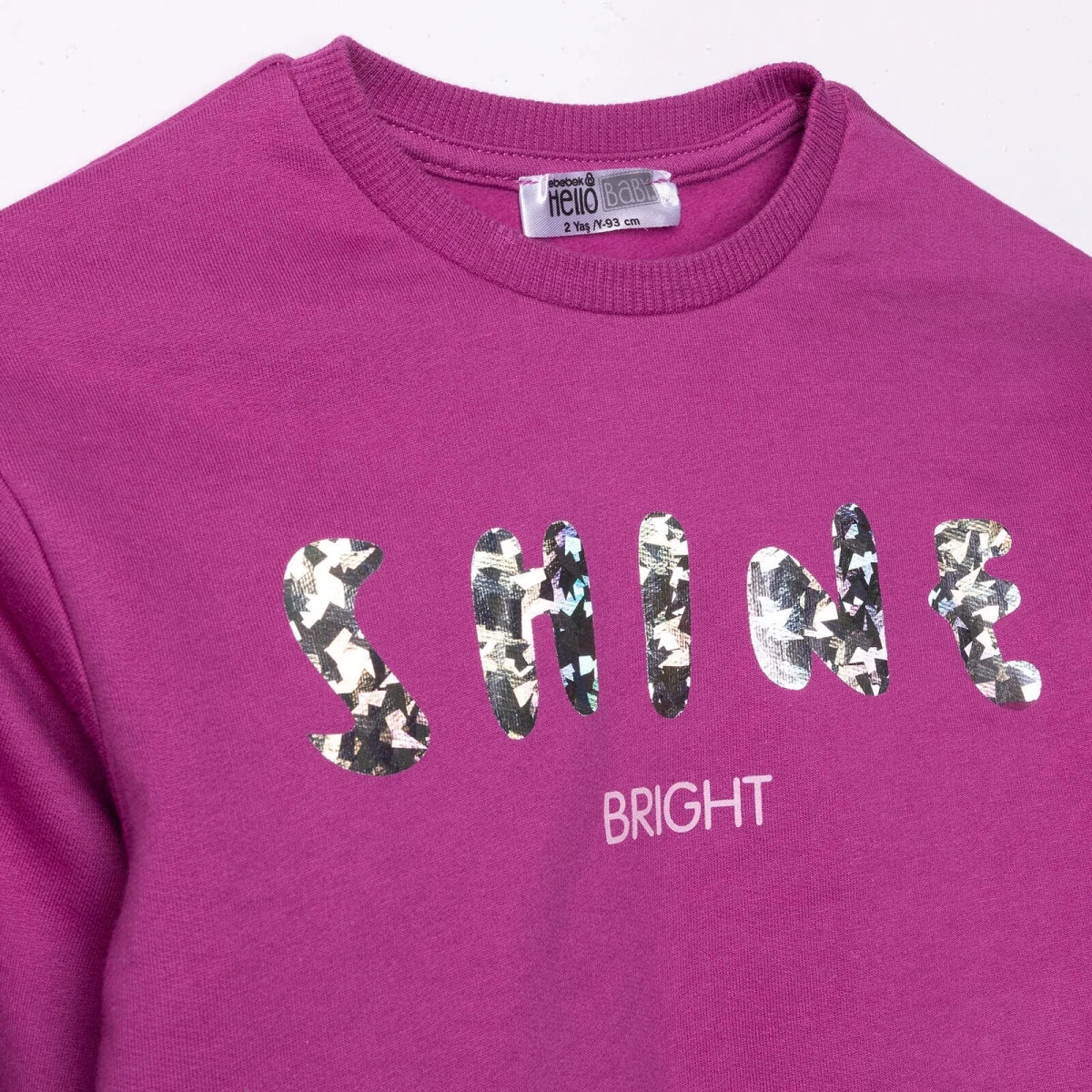 HelloBaby Motto Girl Sweatshirt- Leggings - Purple - Image 3