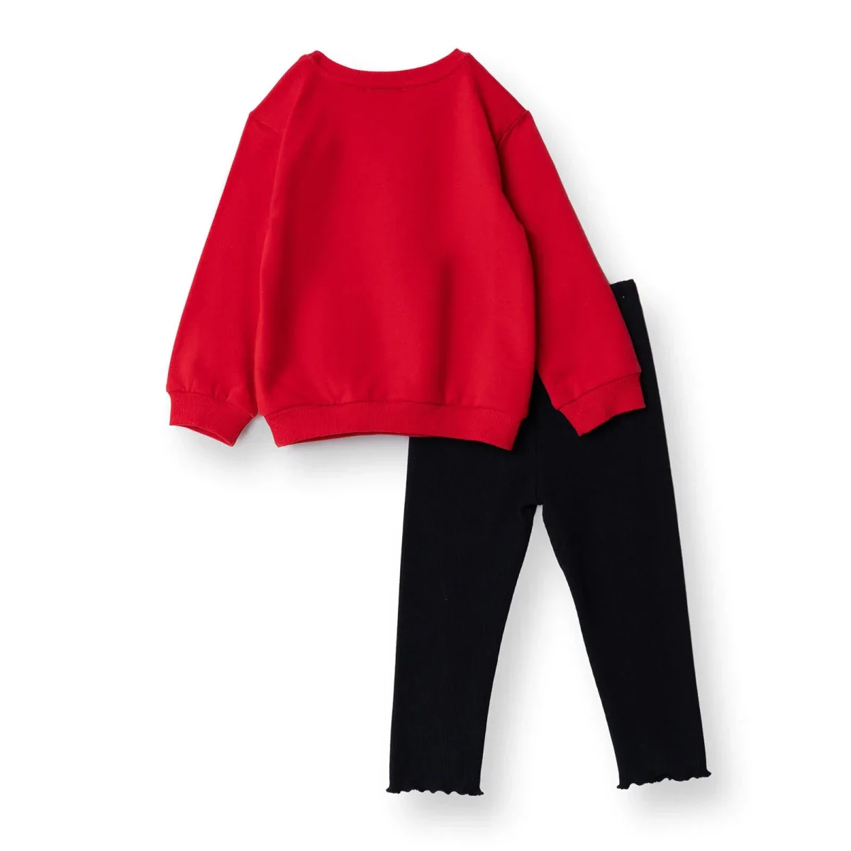 HelloBaby Motto Girl Sweatshirt-Leggings - Red - Image 2