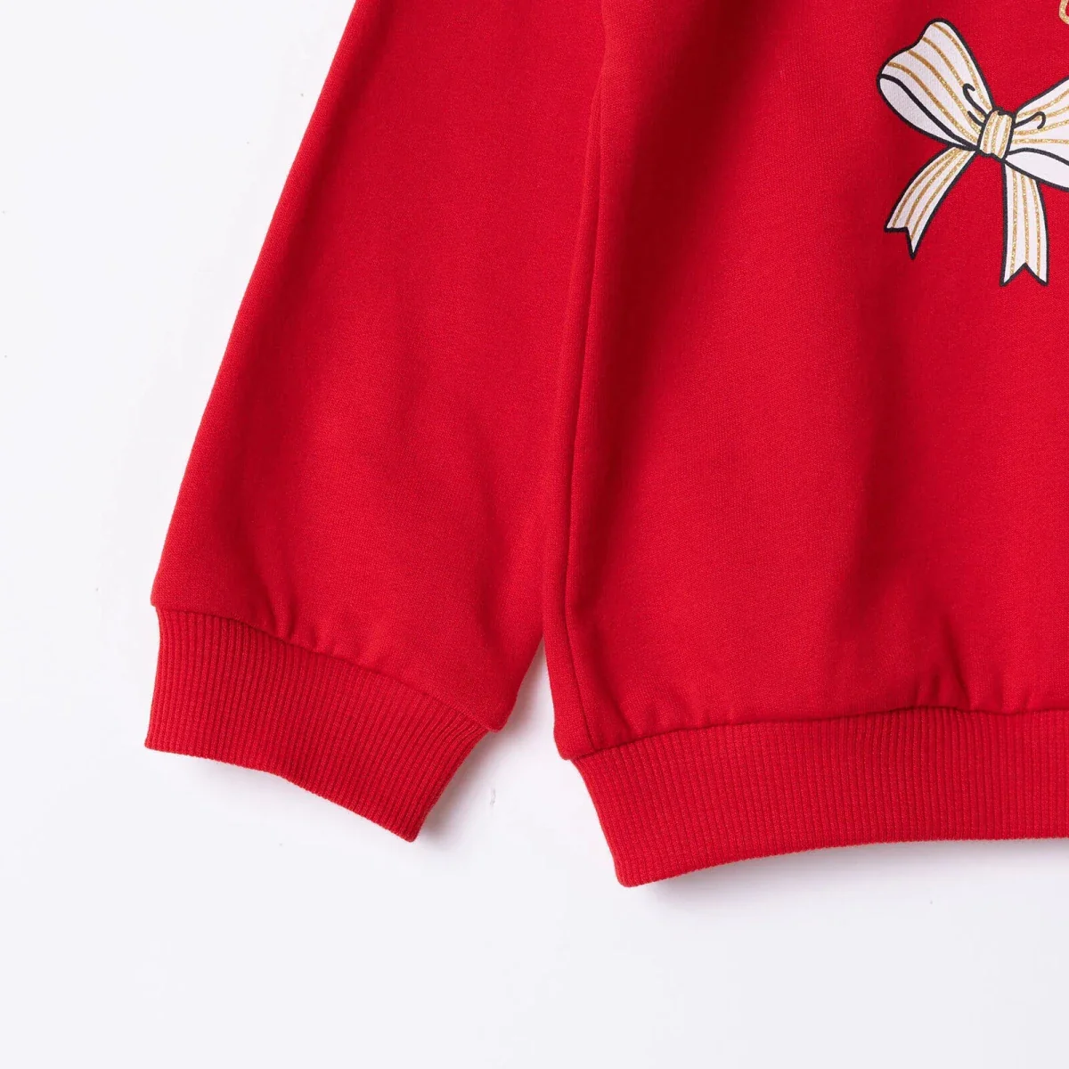 HelloBaby Motto Girl Sweatshirt-Leggings - Red - Image 7