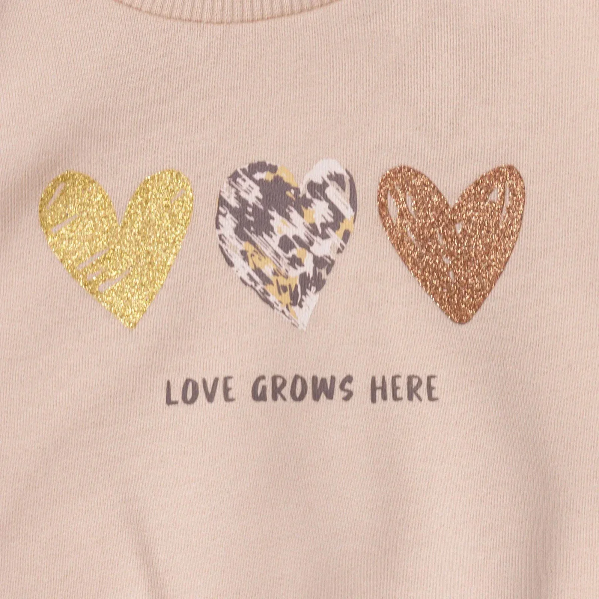 HelloBaby Motto Girl Sweatshirt-Leggings - Beige - Image 5