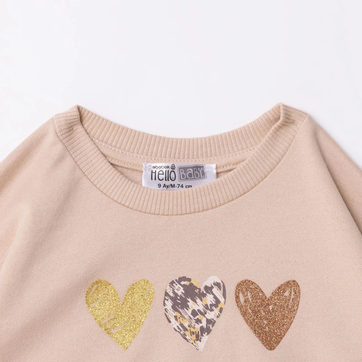 HelloBaby Motto Girl Sweatshirt-Leggings - Beige - Image 6