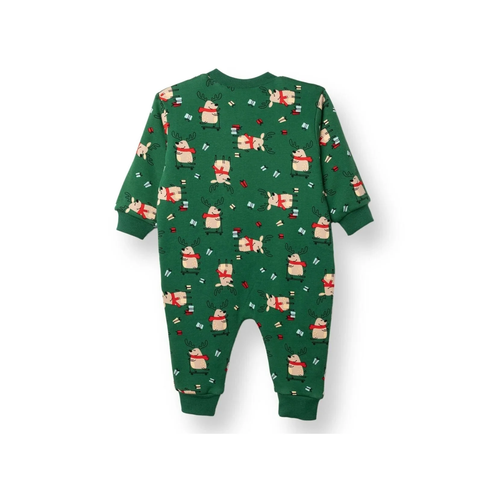 HelloBaby Christmas Baby Boy Sleepsuit - Dark Green - Image 2