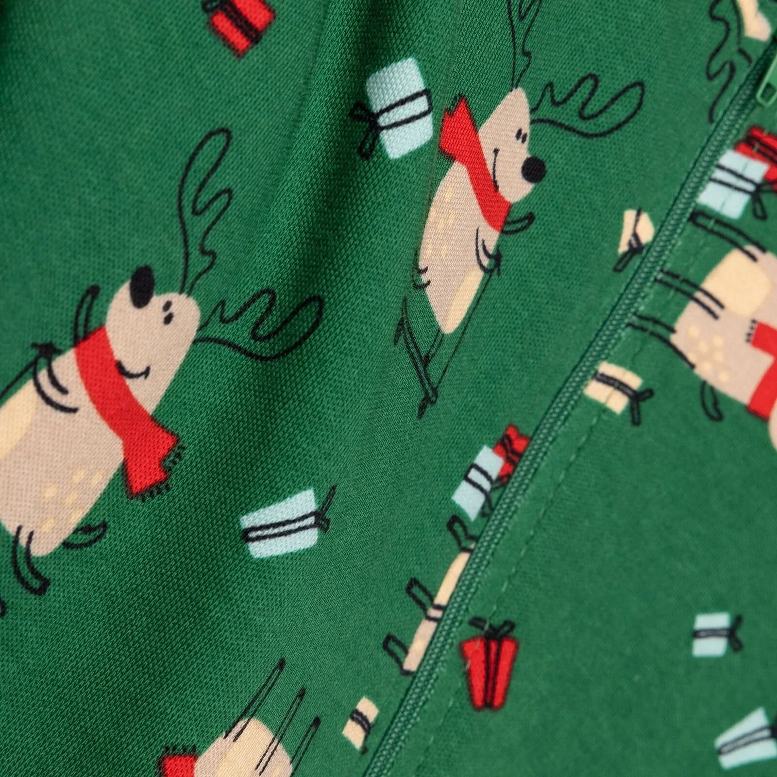 HelloBaby Christmas Baby Boy Sleepsuit - Dark Green - Image 6