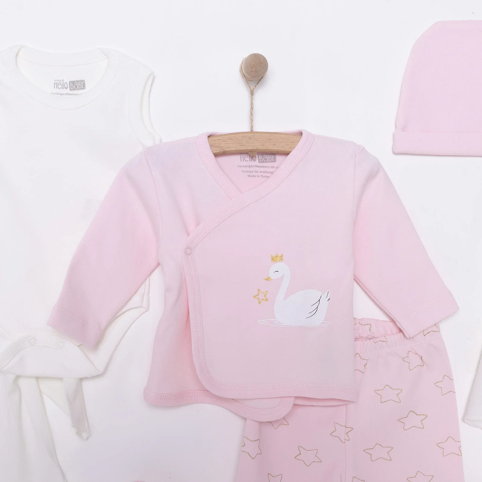 HelloBaby Newborn 10 pcs Starter Set - Pink - Image 4