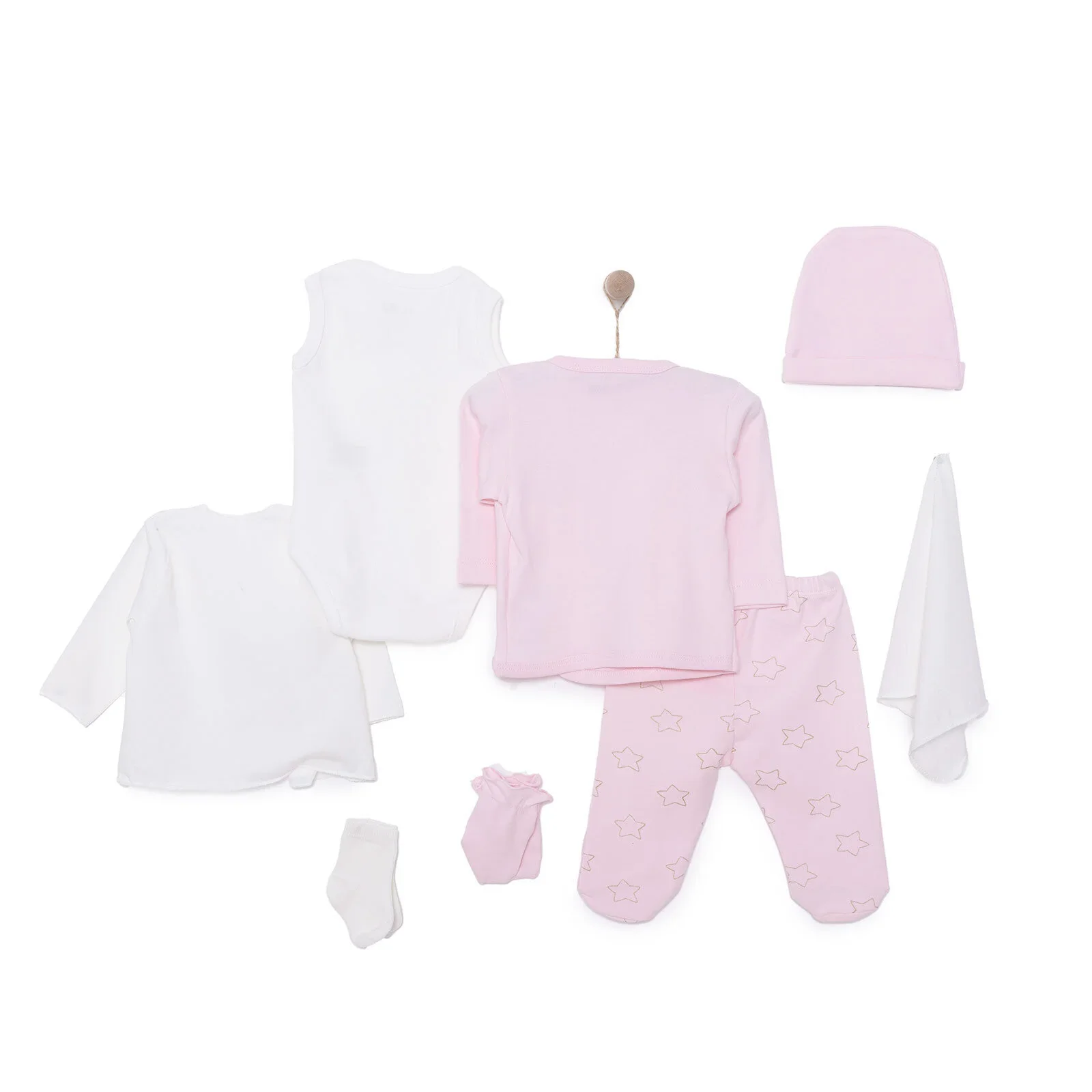 HelloBaby Newborn 10 pcs Starter Set - Pink - Image 8