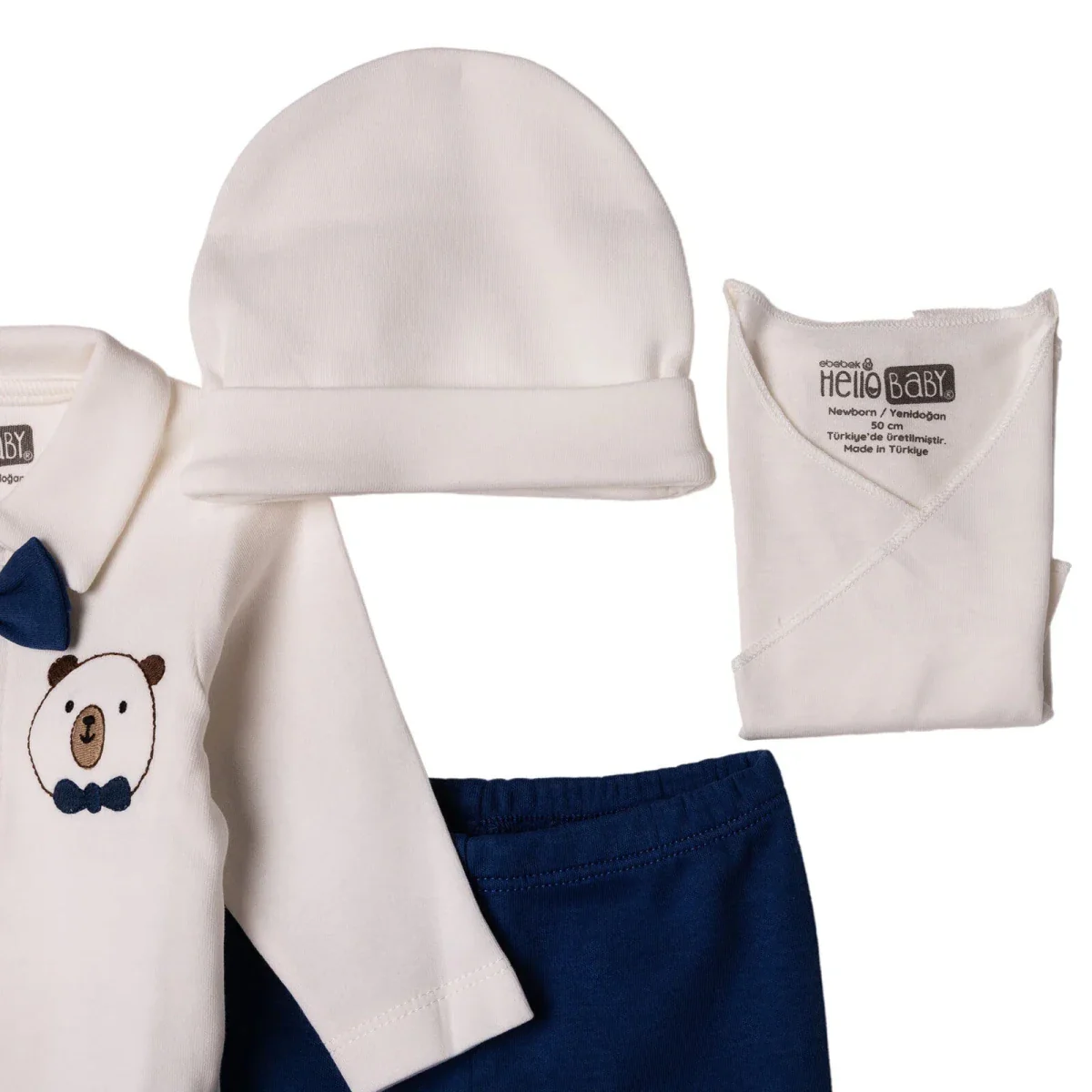 HelloBaby Newborn 10-Piece Newborn Hospital Set - Ecru - Image 4