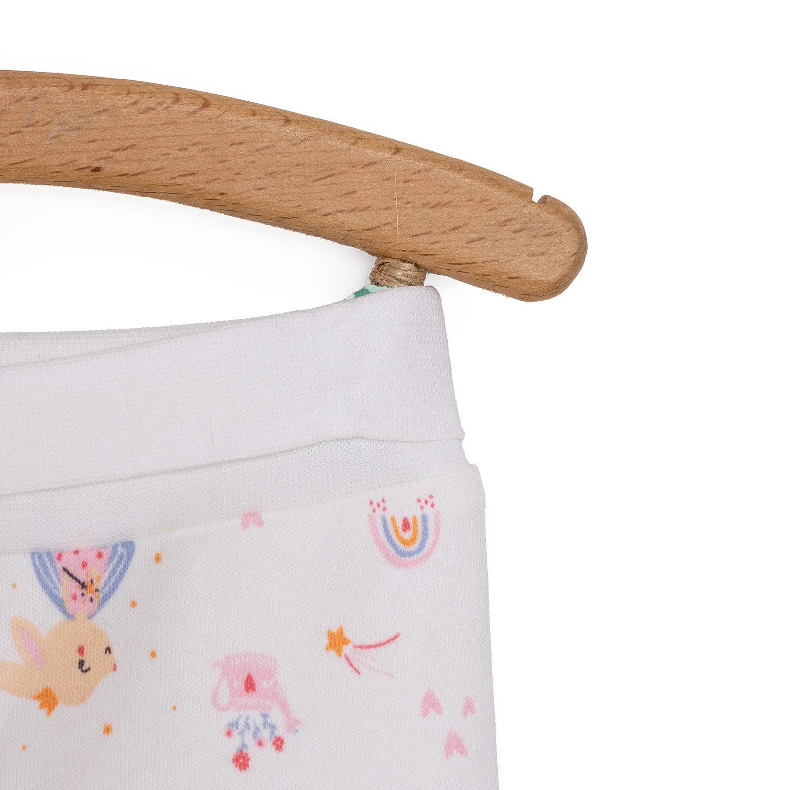 HelloBaby Newborn 2 Pcs Footed Leggings - Pink - Image 5