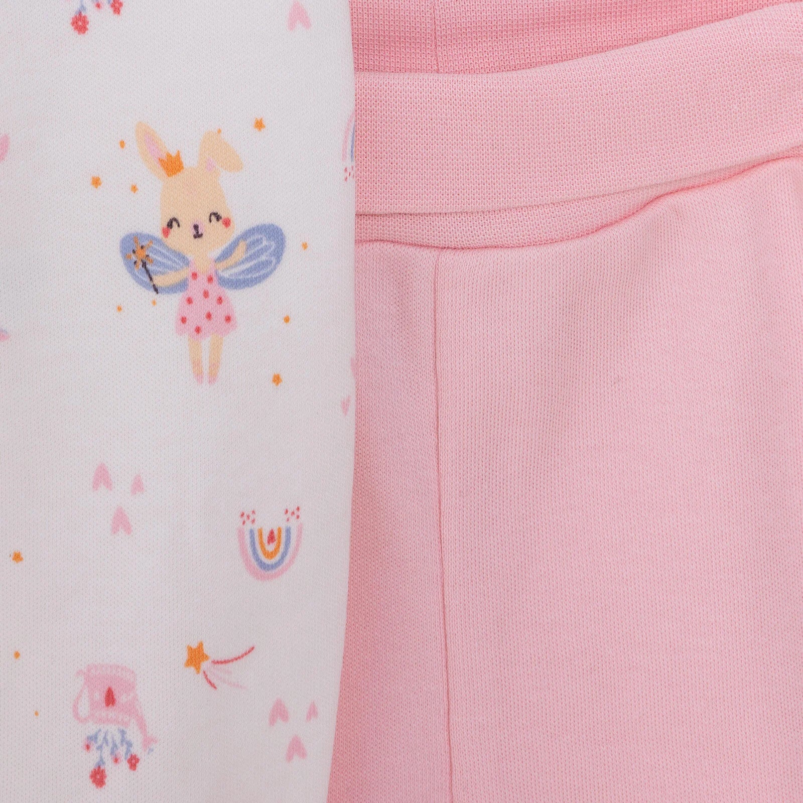 HelloBaby Newborn 2 Pcs Footed Leggings - Pink - Image 6