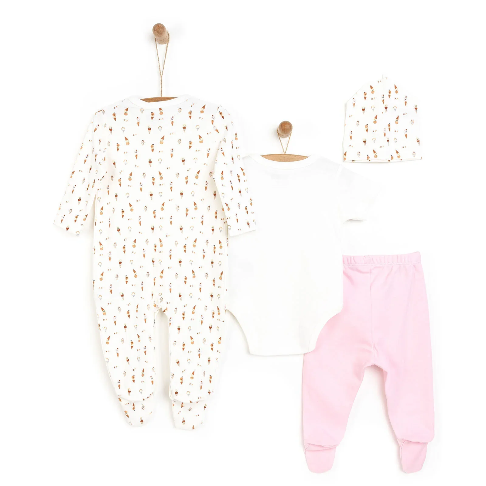 HelloBaby Newborn 4 Pcs Hospital Pack - Pink - Image 2