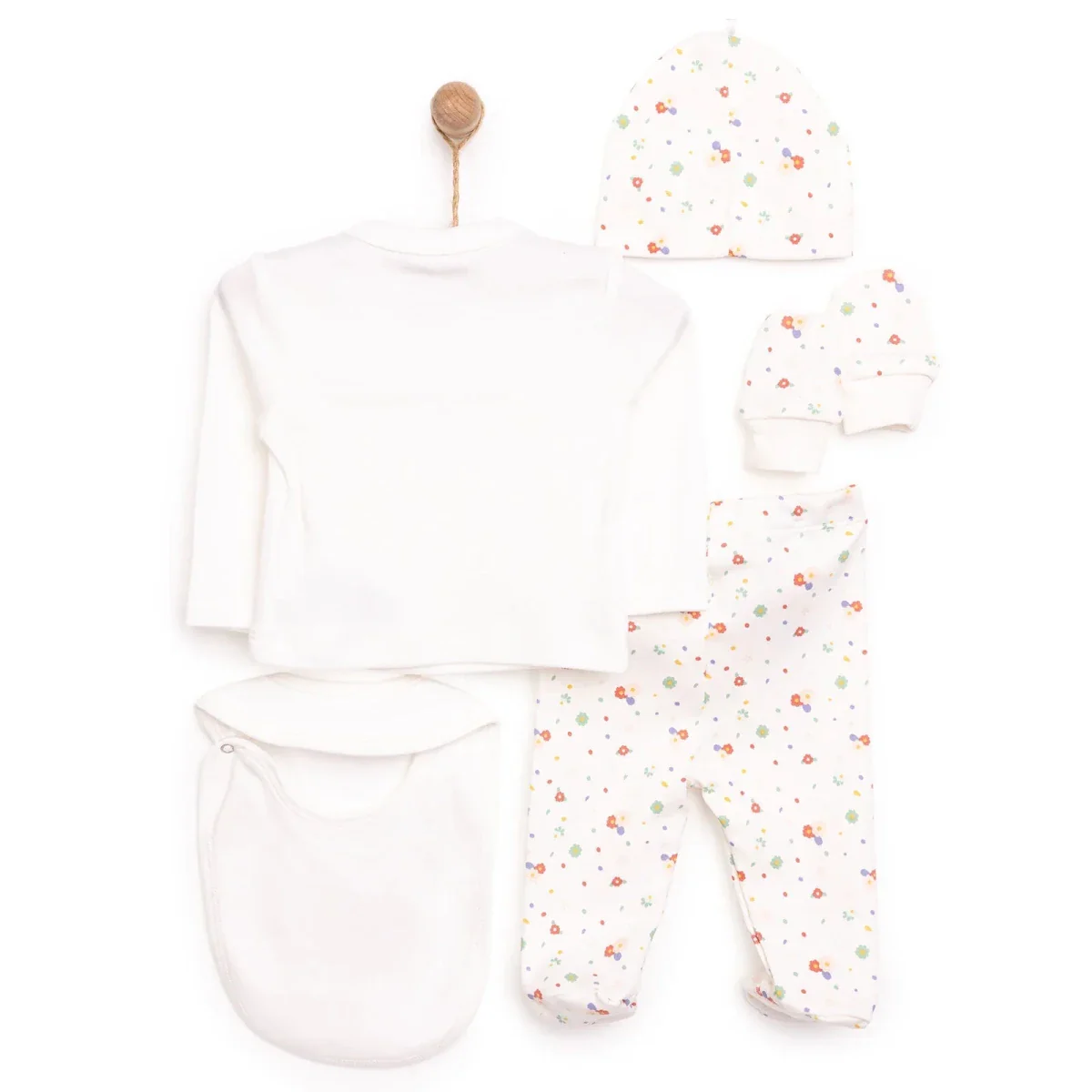 HelloBaby Newborn 5 pcs Starter Set - Ecru - Image 2