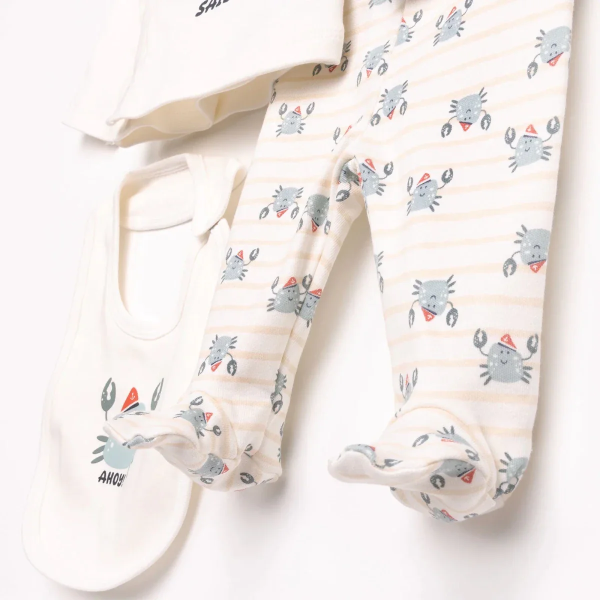 HelloBaby Newborn 5 pcs Starter Set - Ecru - Image 7
