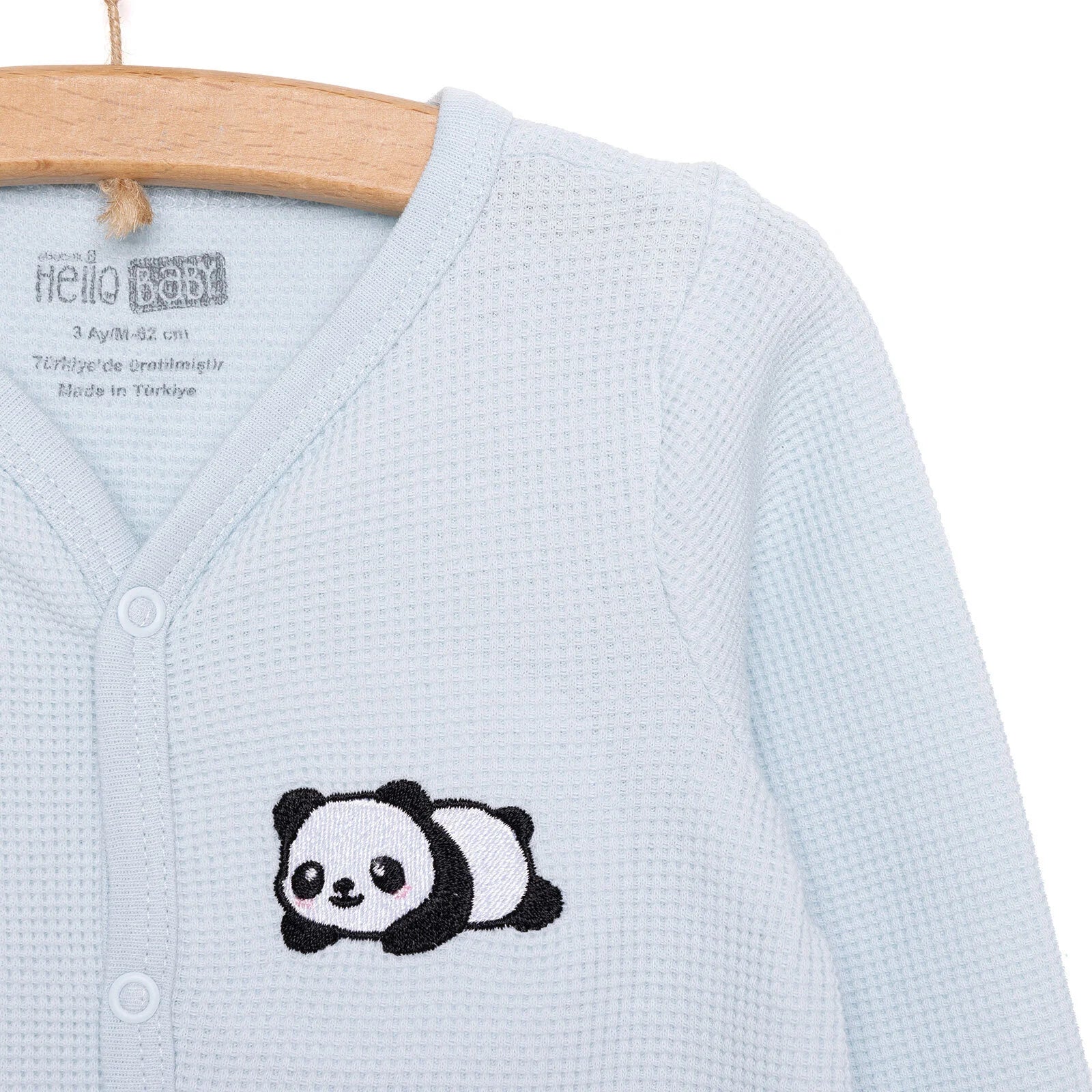 HelloBaby Newborn Baby Boy Jumpsuit - Light Blue - Image 4