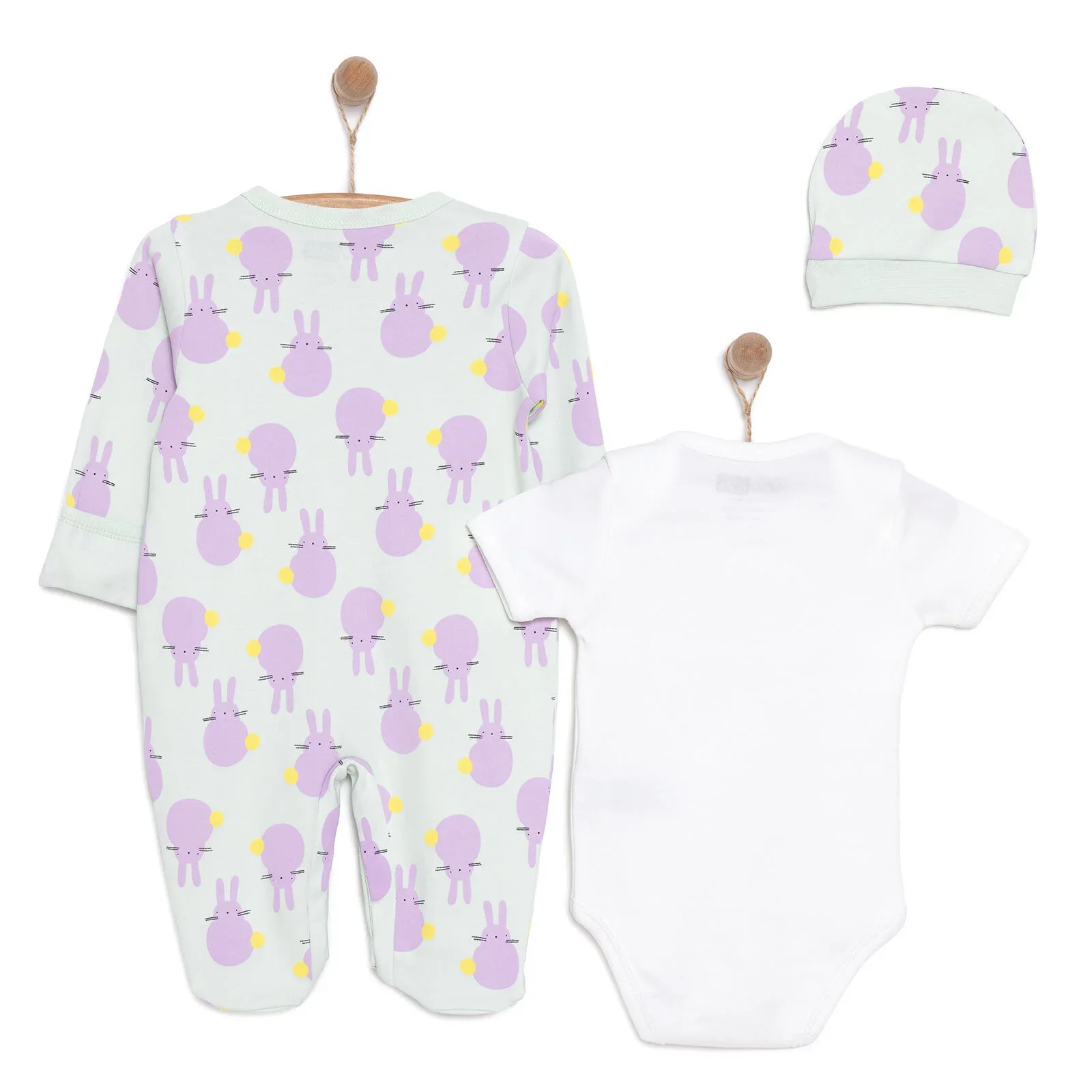 HelloBaby Newborn Baby Cute Elephant Jumpsuit - Ecru - Image 2