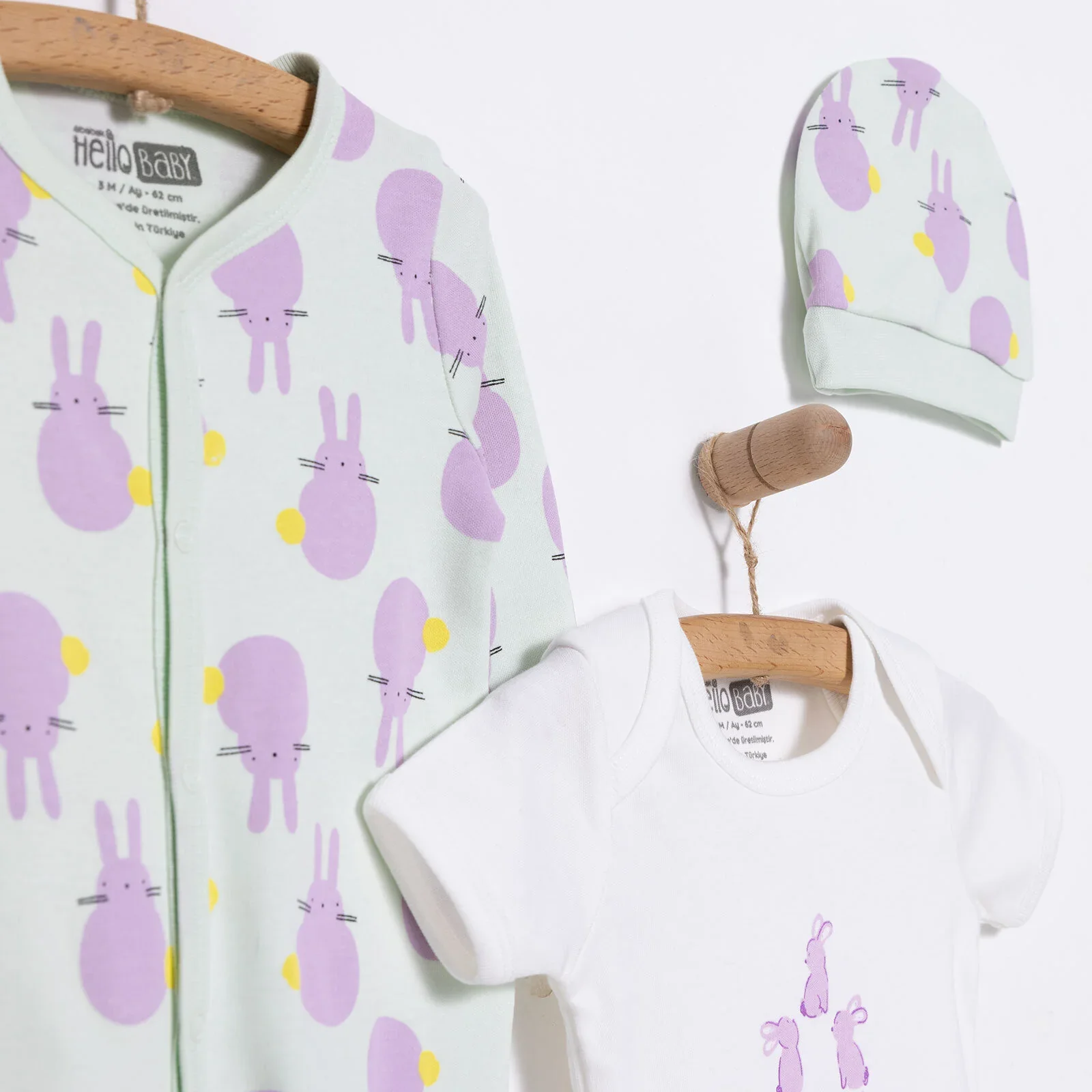 HelloBaby Newborn Baby Cute Elephant Jumpsuit - Ecru - Image 3