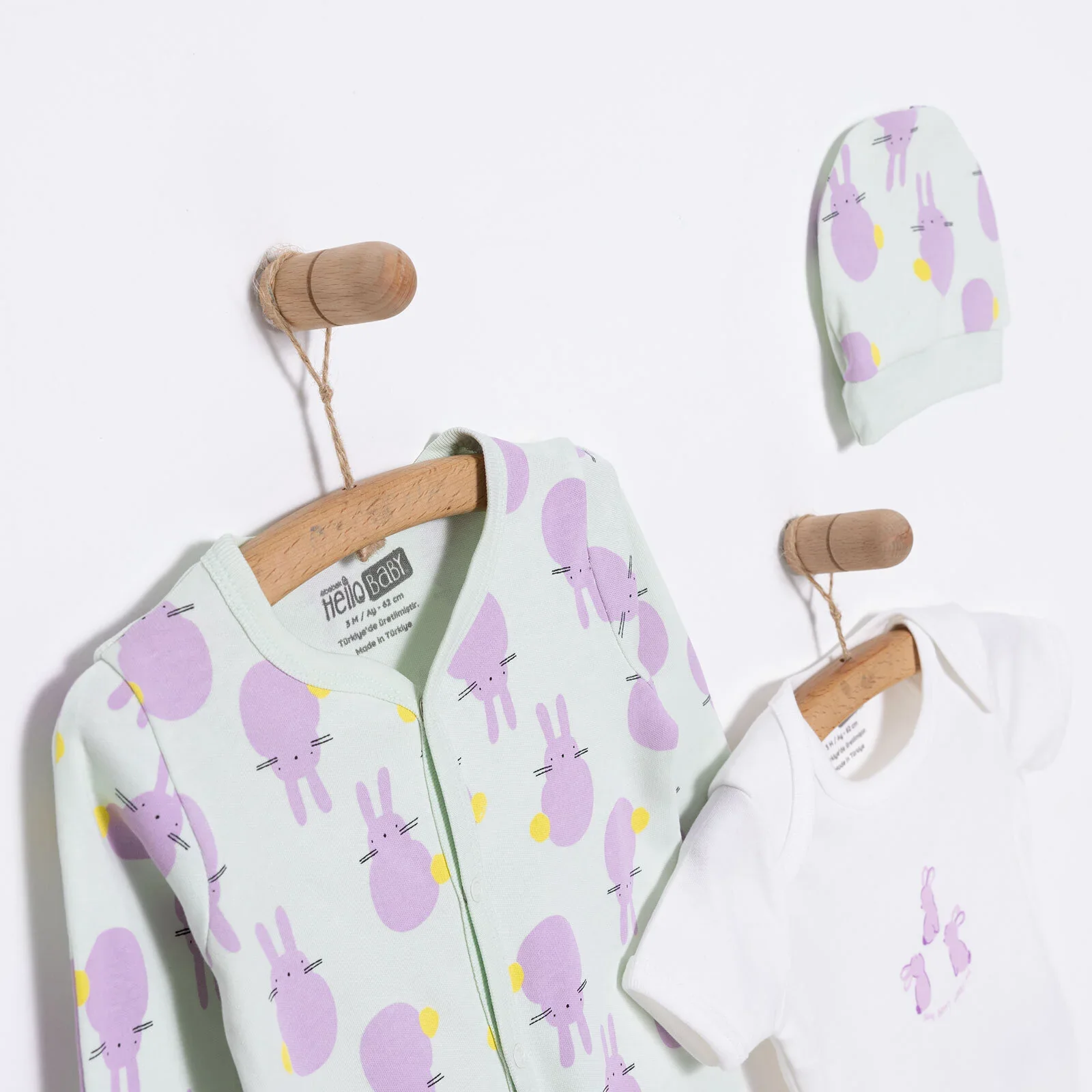 HelloBaby Newborn Baby Cute Elephant Jumpsuit - Ecru - Image 4