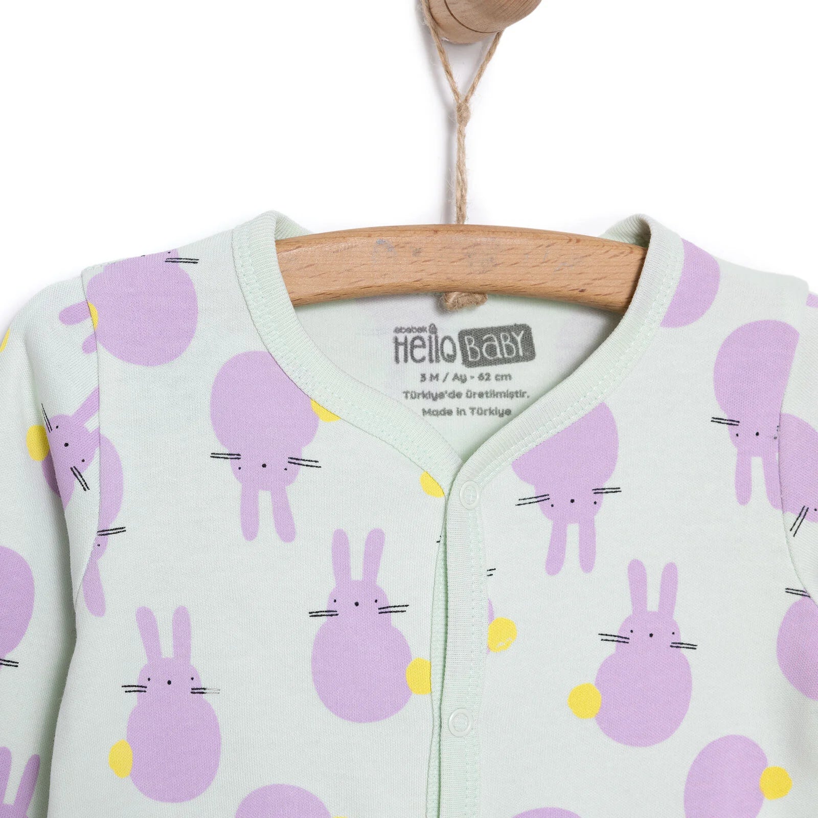 HelloBaby Newborn Baby Cute Elephant Jumpsuit - Ecru - Image 6