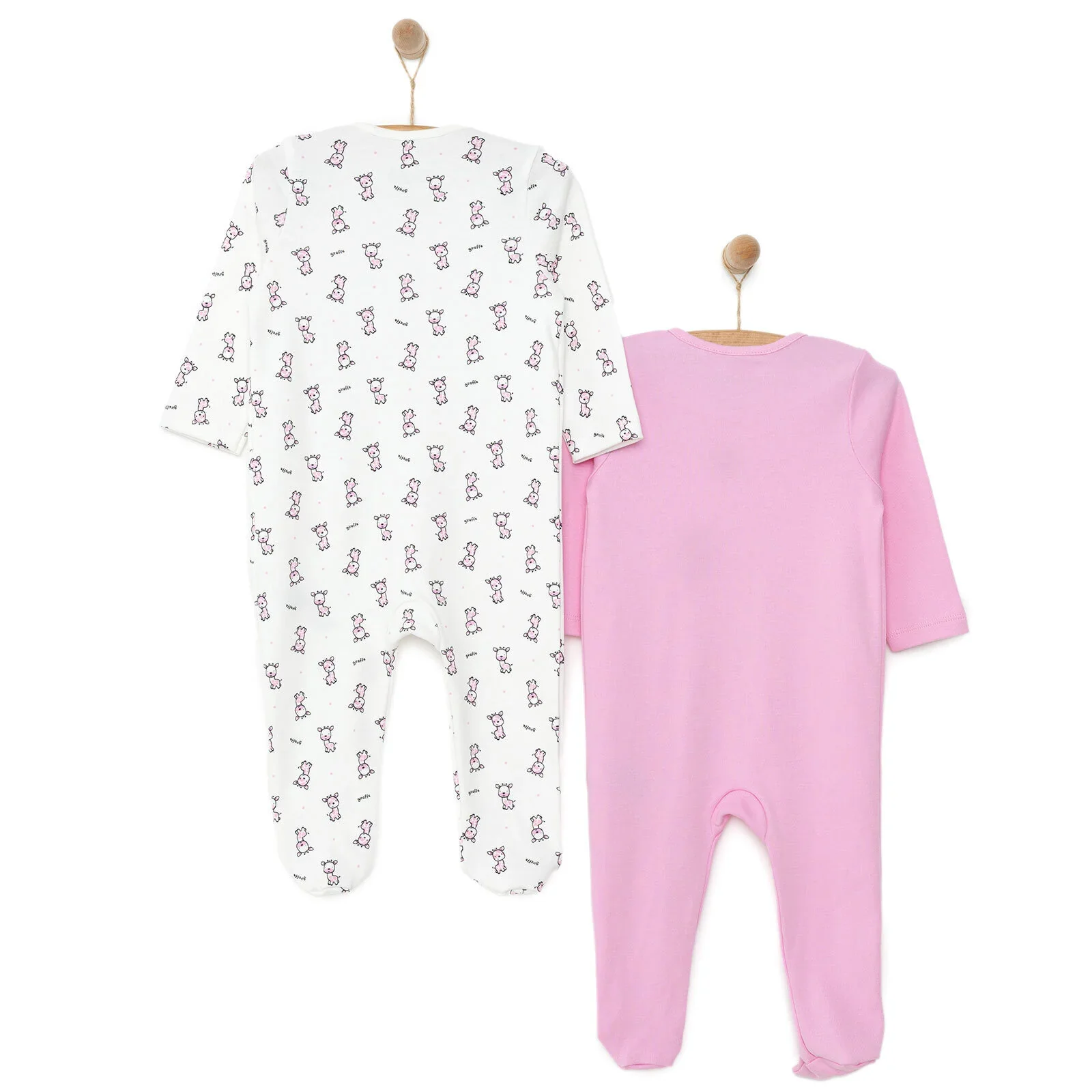 HelloBaby Newborn Baby Girl Footed Jumpsuit - Pink - Image 2
