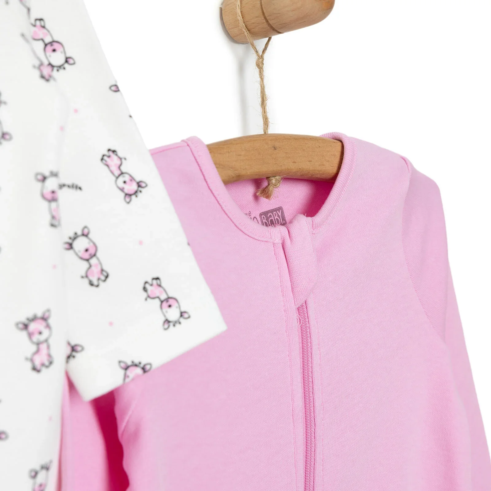 HelloBaby Newborn Baby Girl Footed Jumpsuit - Pink - Image 4