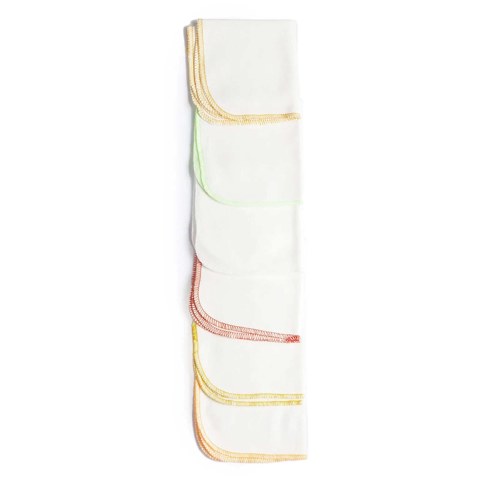 HelloBaby 6 Pack 100% Cotton Baby Washcloths - White - Image 2