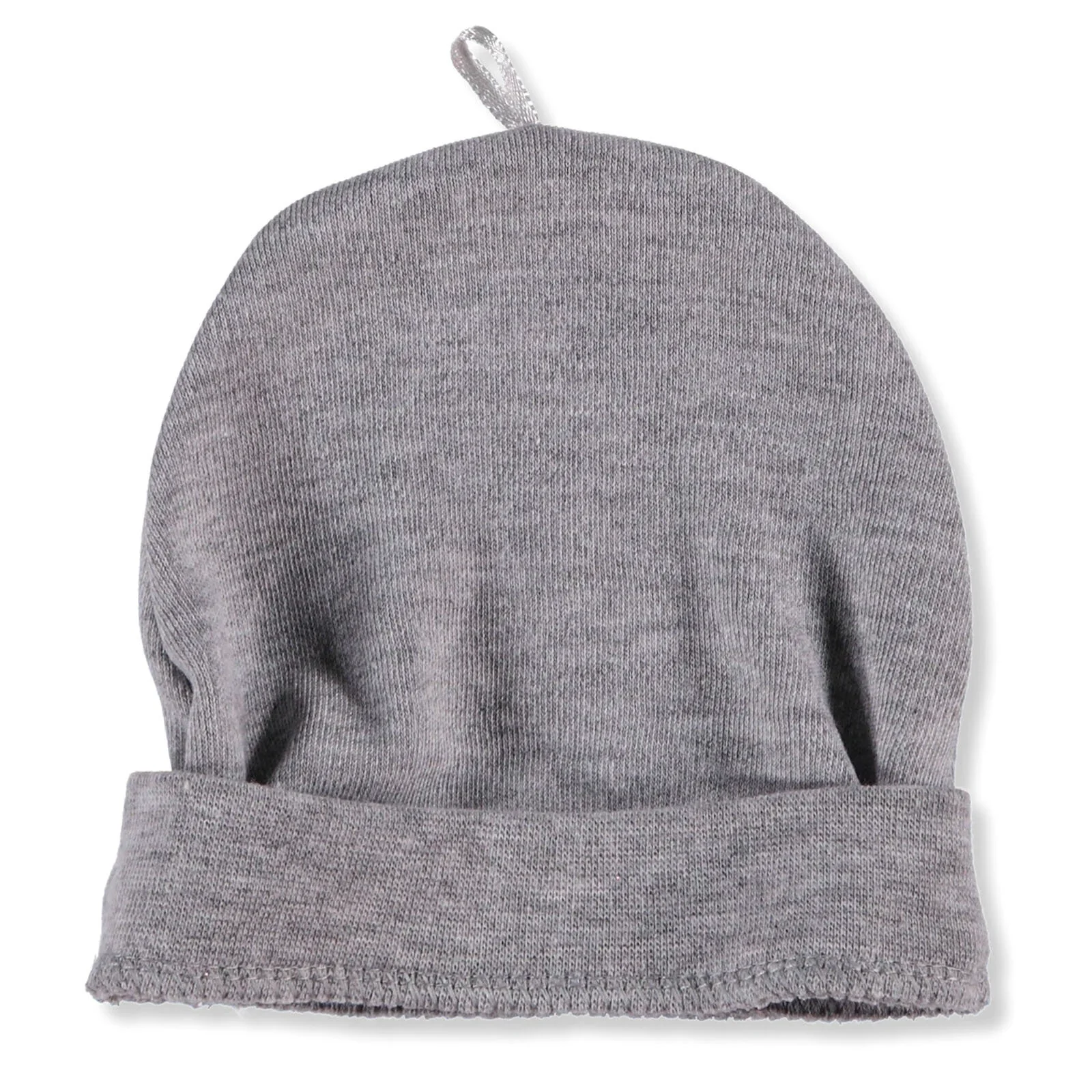 HelloBaby Newborn Basic Hat - Grey Melange - Image 2