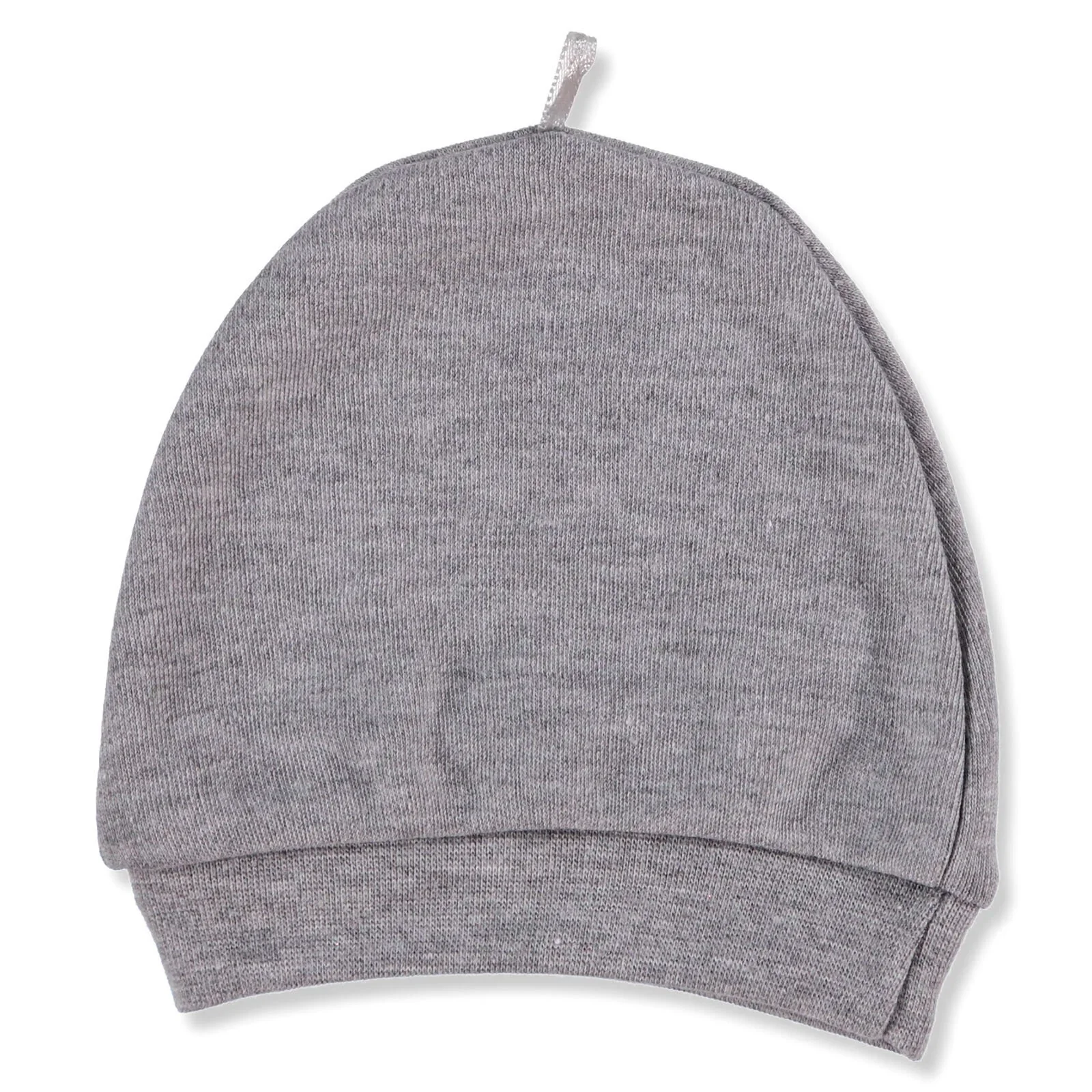 HelloBaby Newborn Basic Hat - Grey Melange - Image 3
