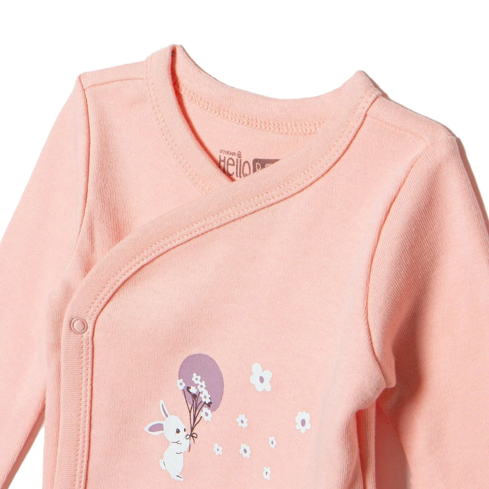 HelloBaby Newborn Body-Footed Bottom - Pink - Image 3