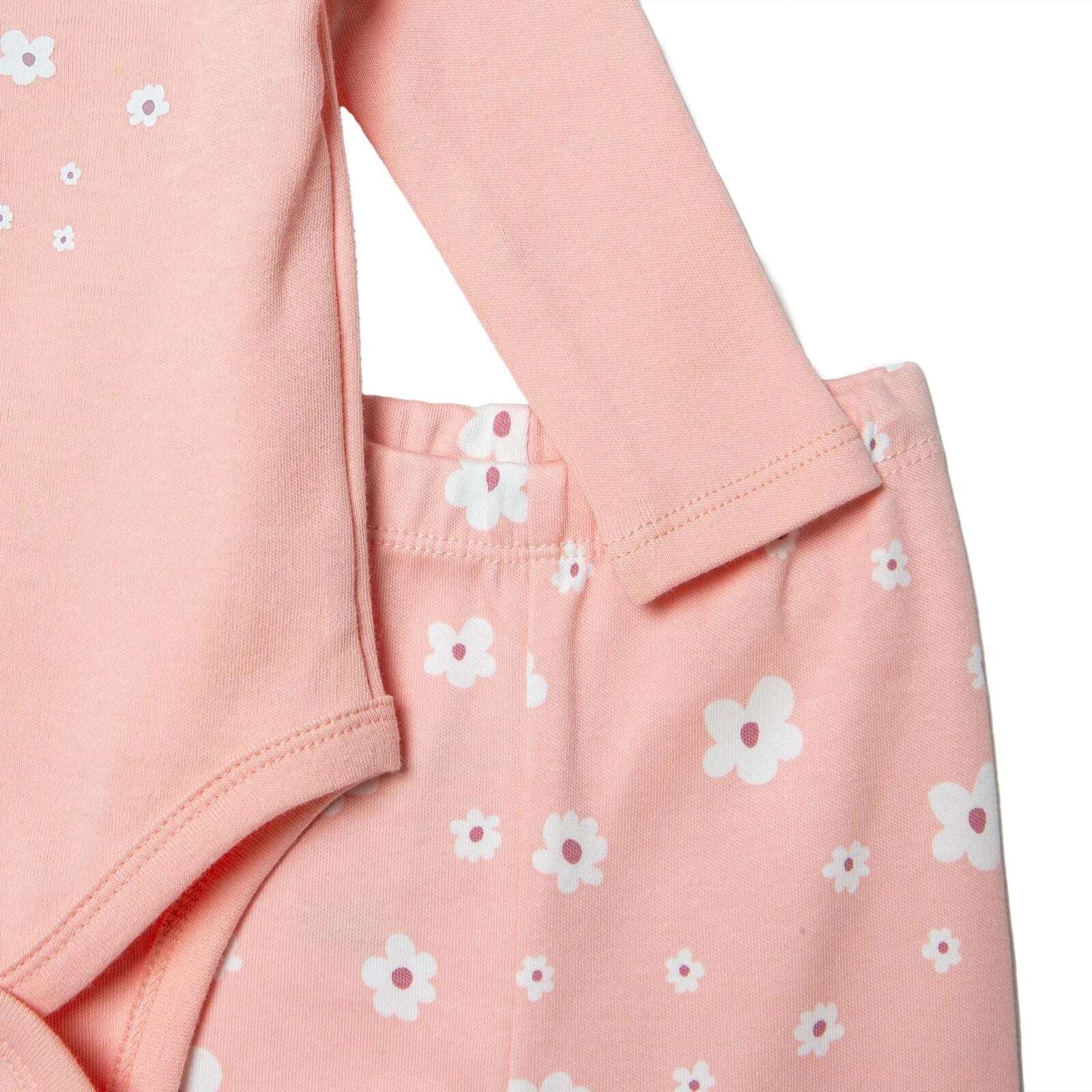 HelloBaby Newborn Body-Footed Bottom - Pink - Image 6