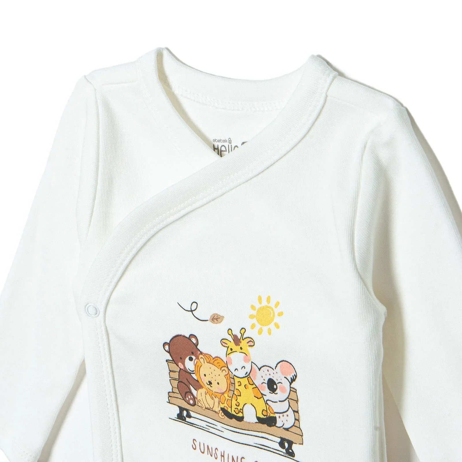HelloBaby Newborn Body-Footed Bottom - Ecru - Image 3
