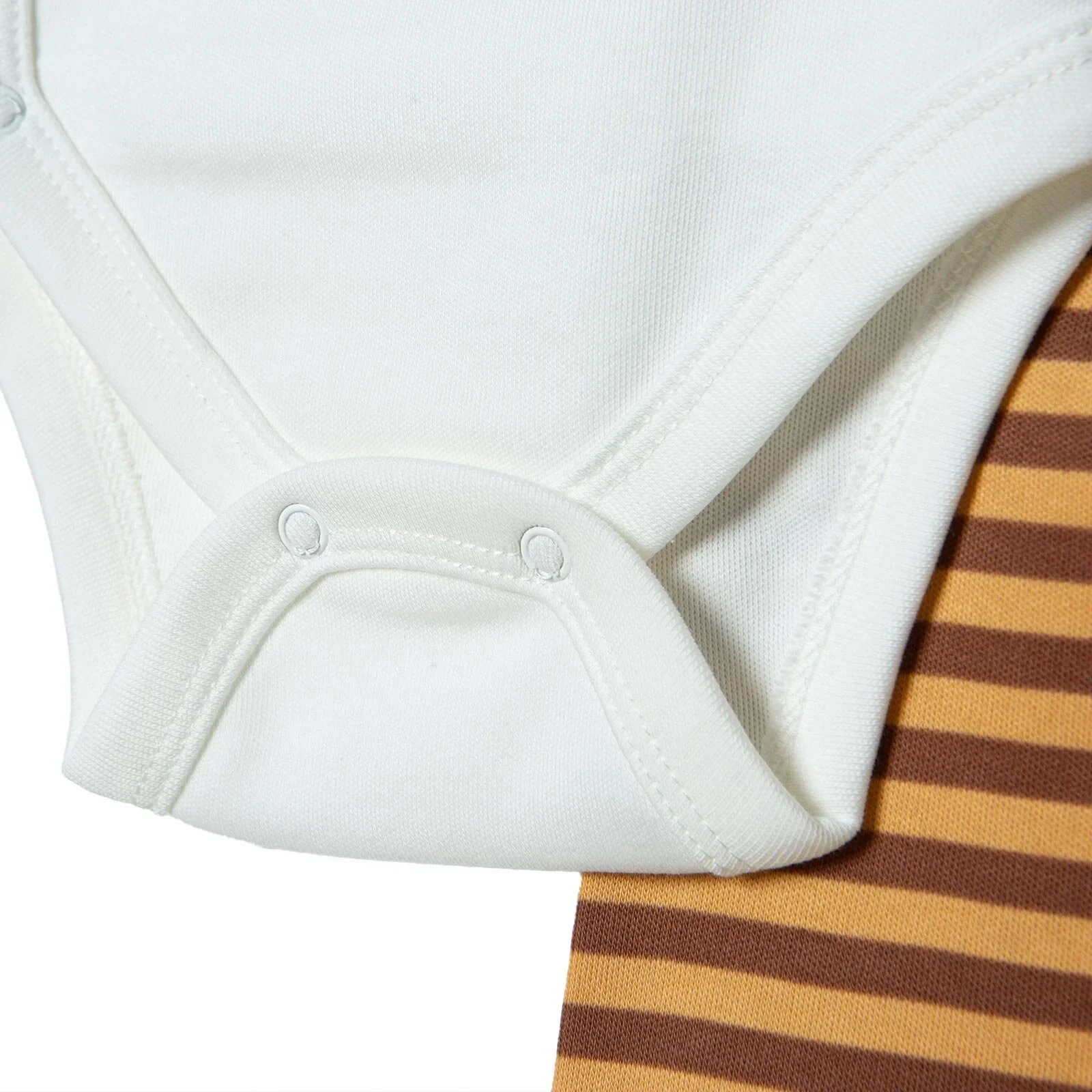HelloBaby Newborn Body-Footed Bottom - Ecru - Image 7