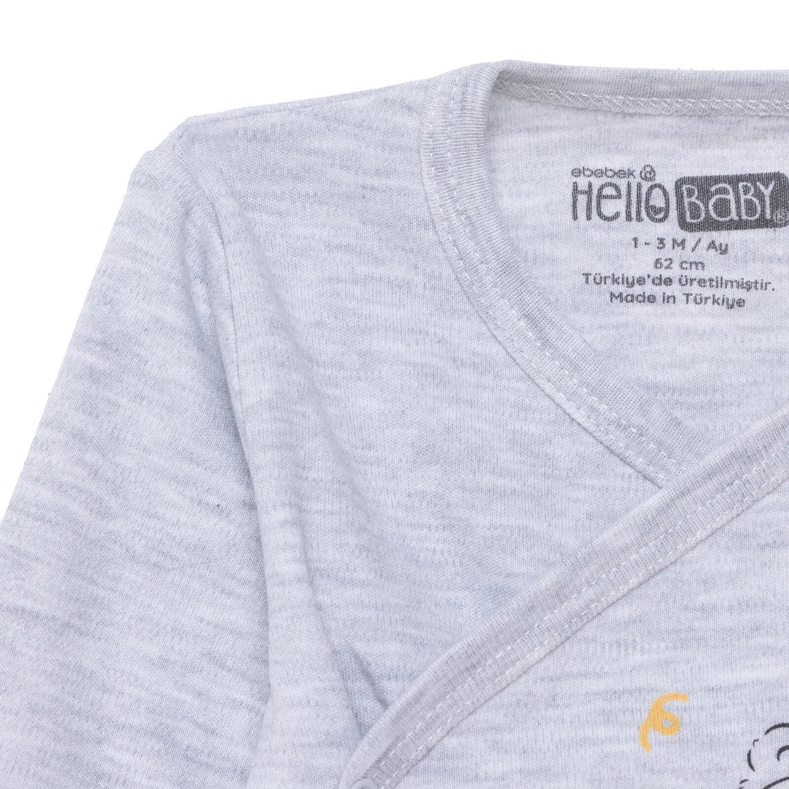 HelloBaby Newborn Body-Footed Bottom - Grey - Image 3
