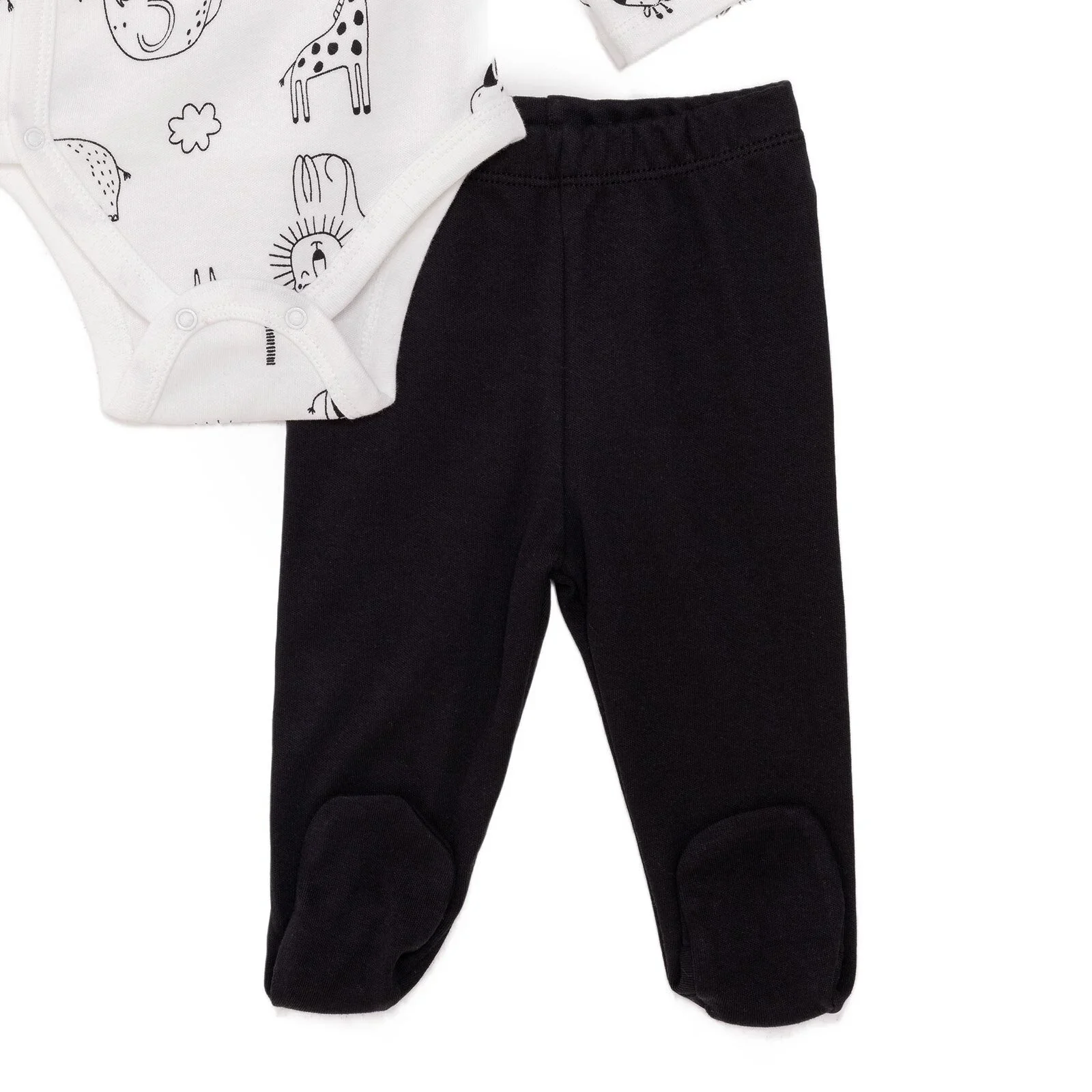 HelloBaby Newborn Body Footed Bottom - Ecru - Image 4