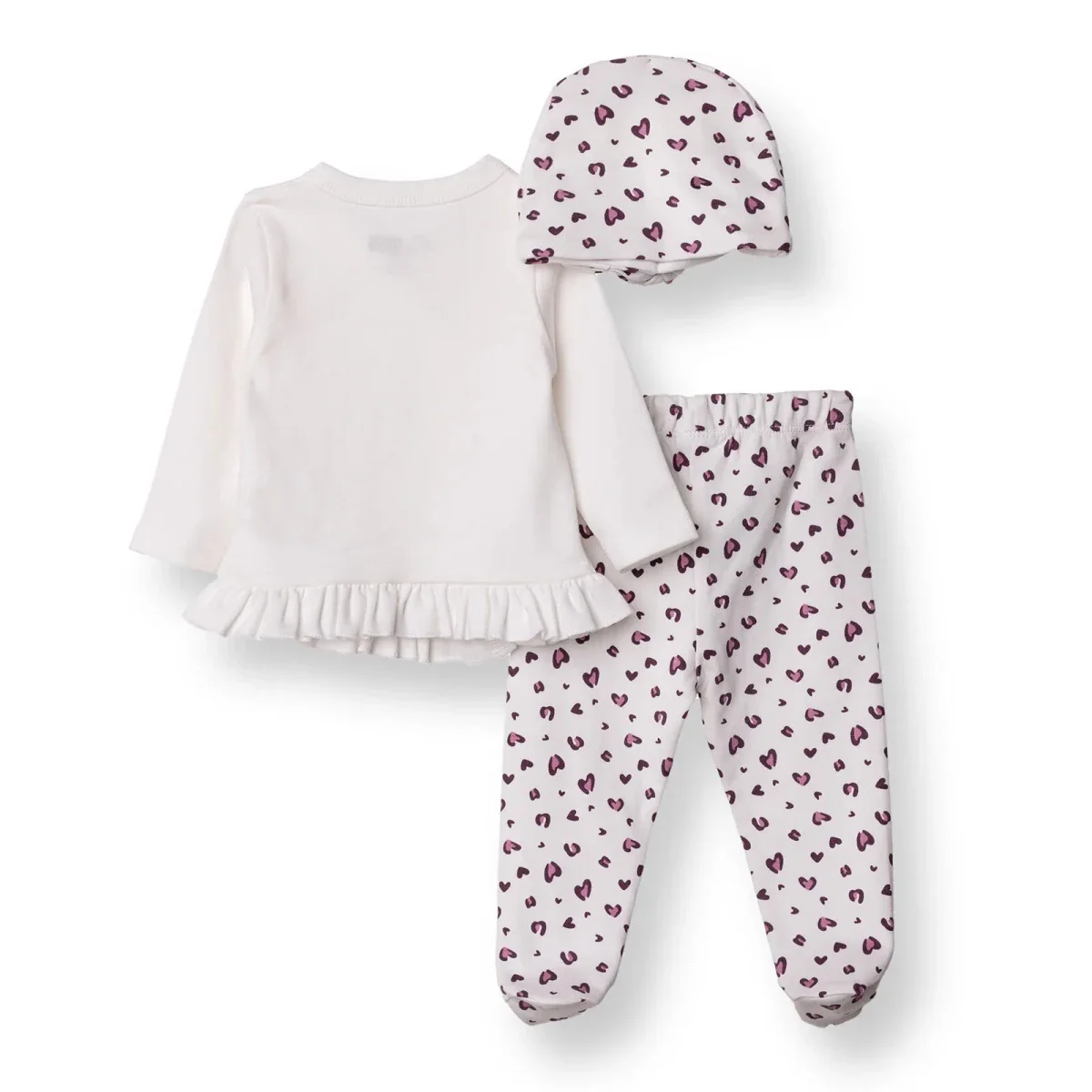 HelloBaby Newborn Body-Hat-Footed Bottom - Ecru - Image 2