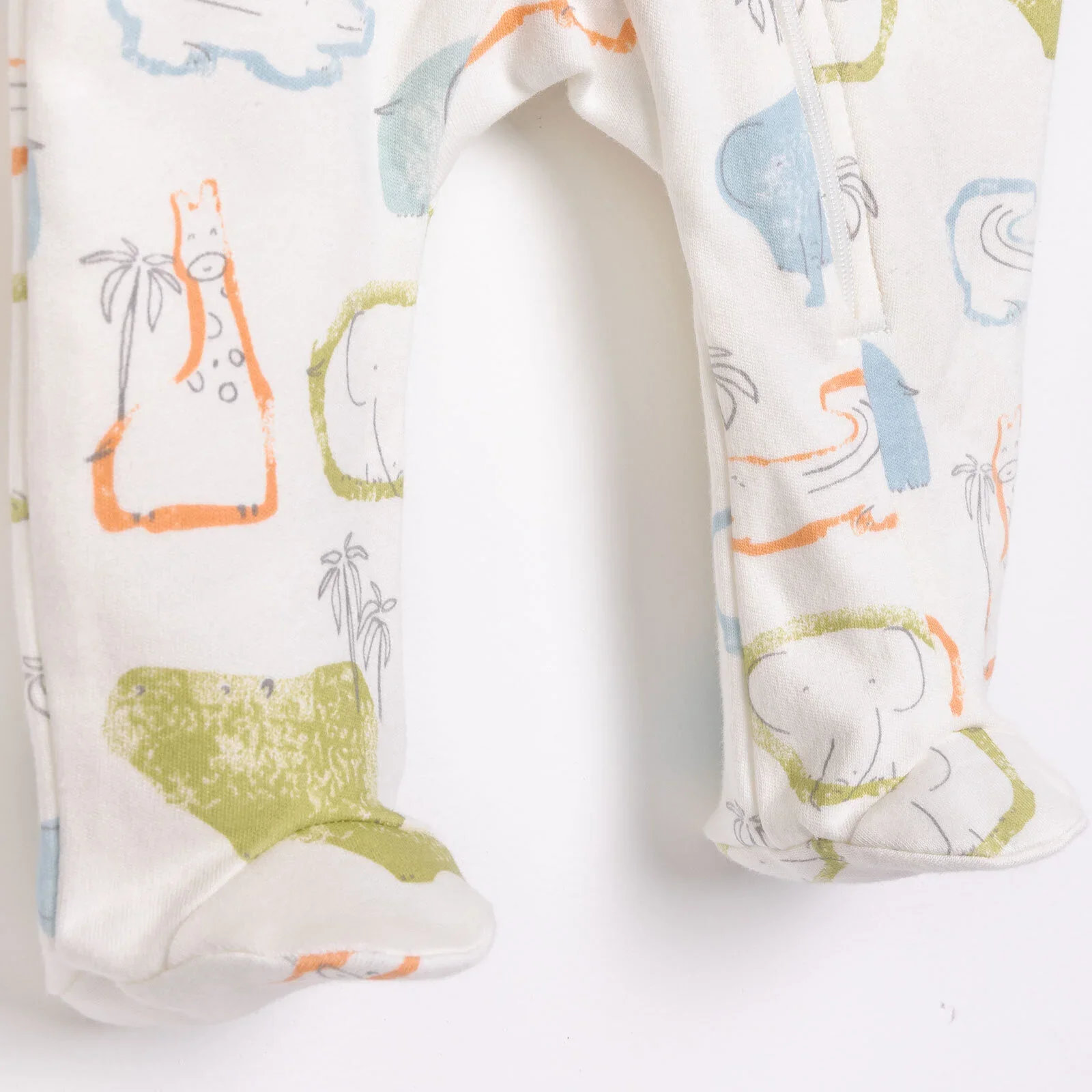 HelloBaby Newborn Boy Footed Jumpsuit - Ecru - Image 6