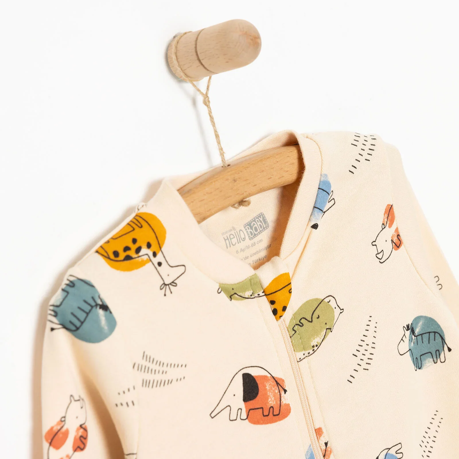 HelloBaby Newborn Boy Jumpsuit - Beige - Image 3