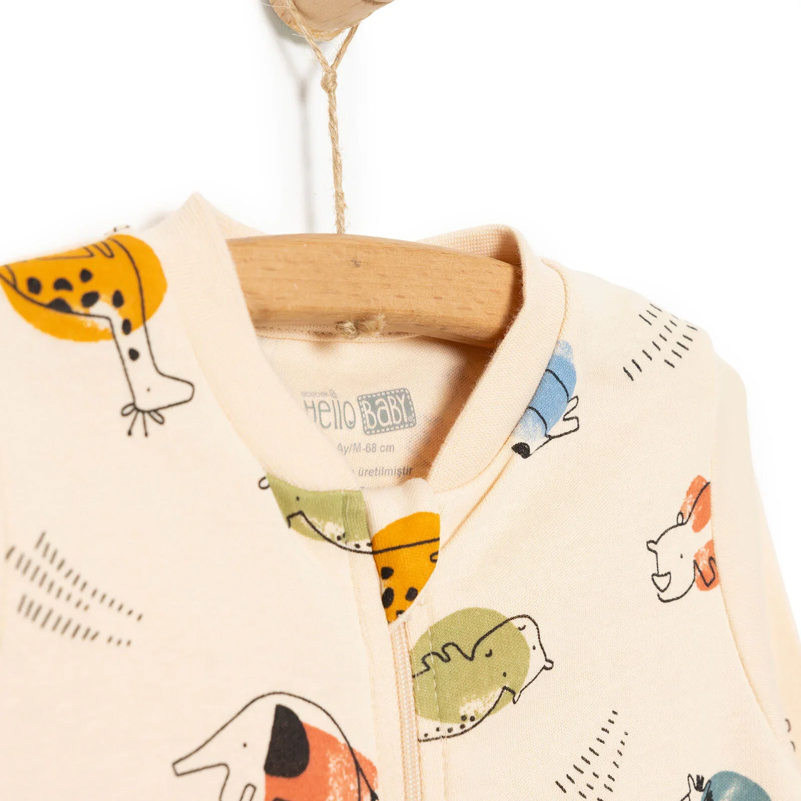 HelloBaby Newborn Boy Jumpsuit - Beige - Image 4